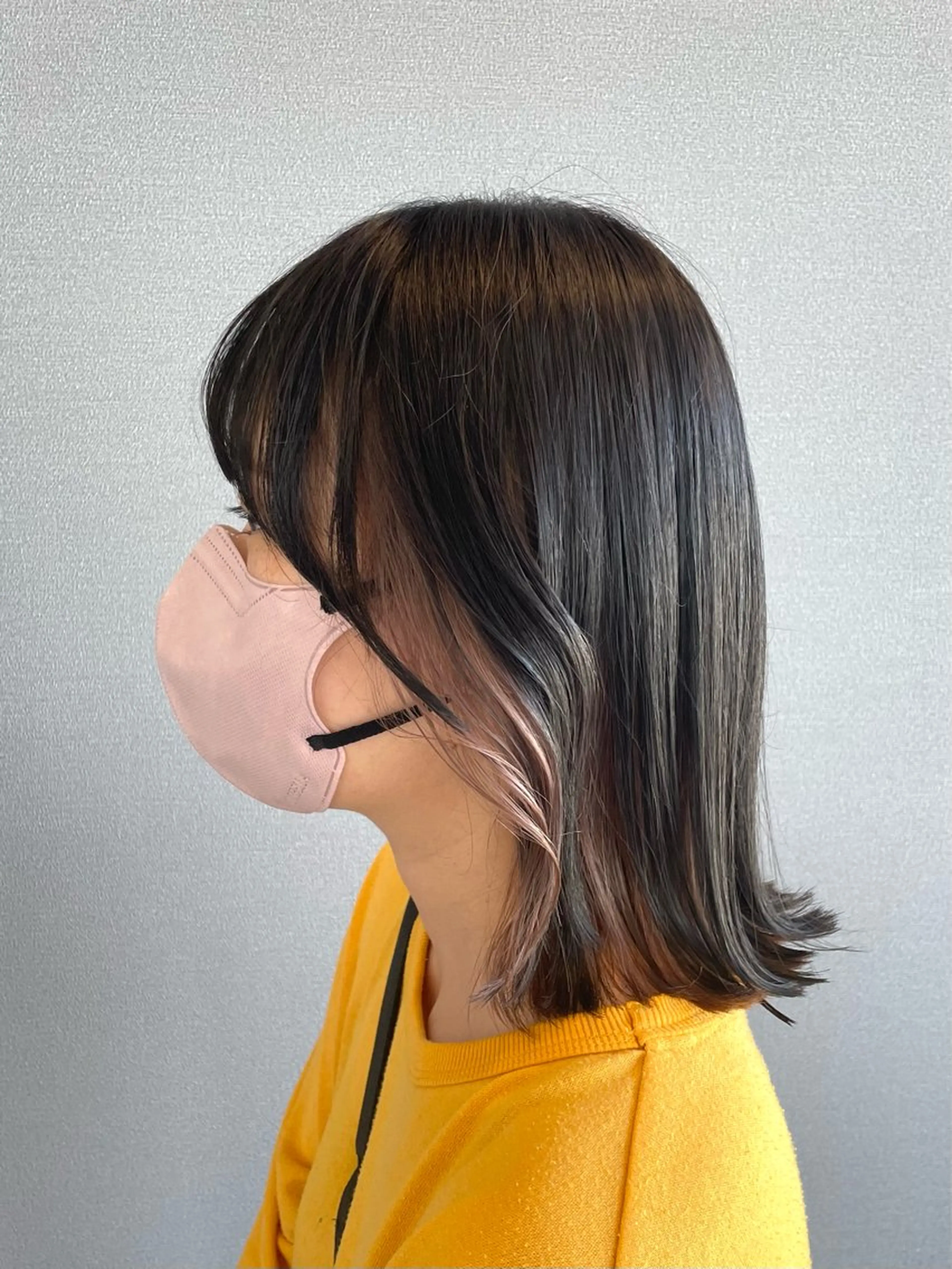 ミディアム カラー インナーカラー カット ヘアカラー トリートメント kitin 吉祥寺 山岸花のヘアスタイル