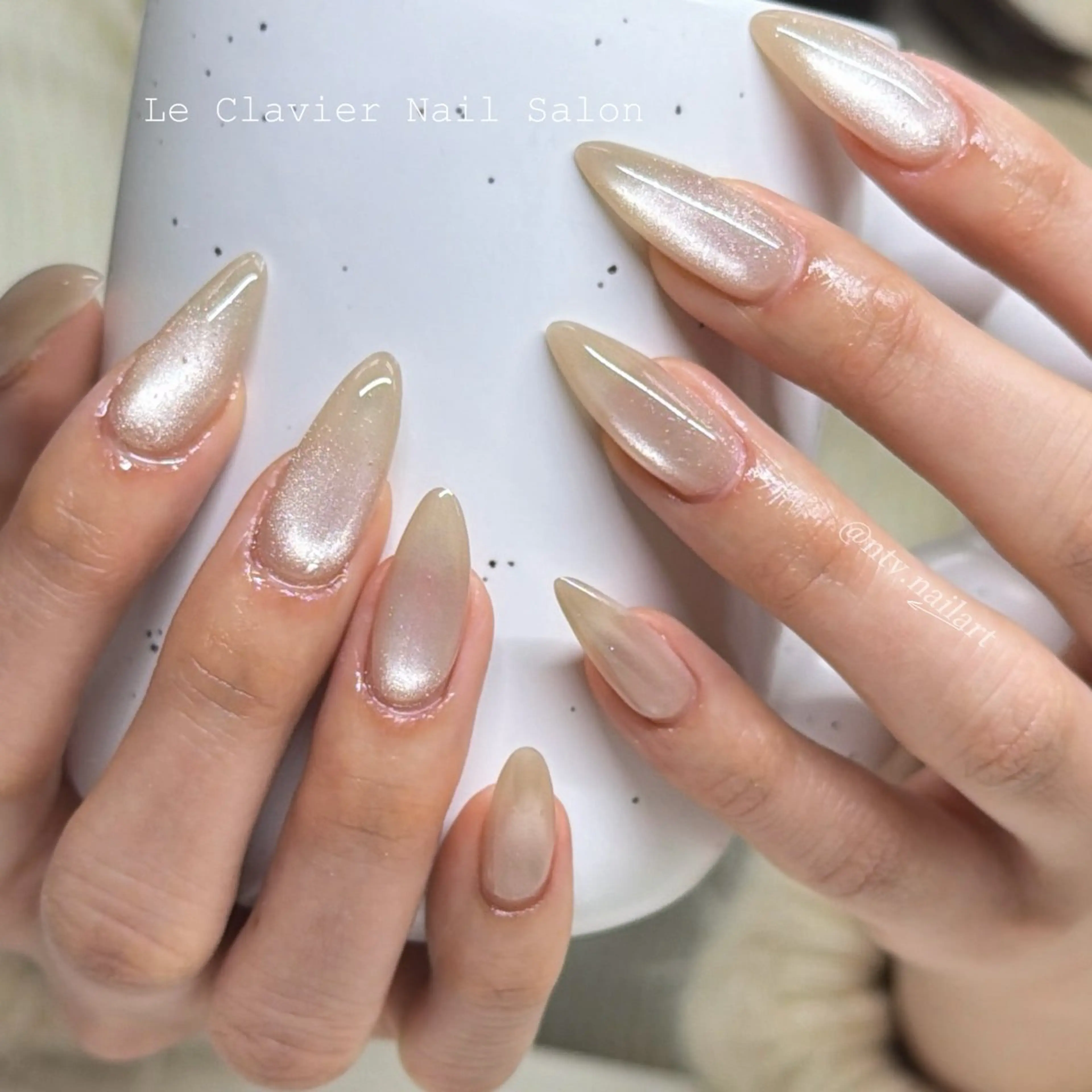 ネイル アートネイル 長さ出し ジェルネイル パラジェル スカルプネイル Le Clavier  Nail Salon所属・佐藤 ゆきのネイルデザイン