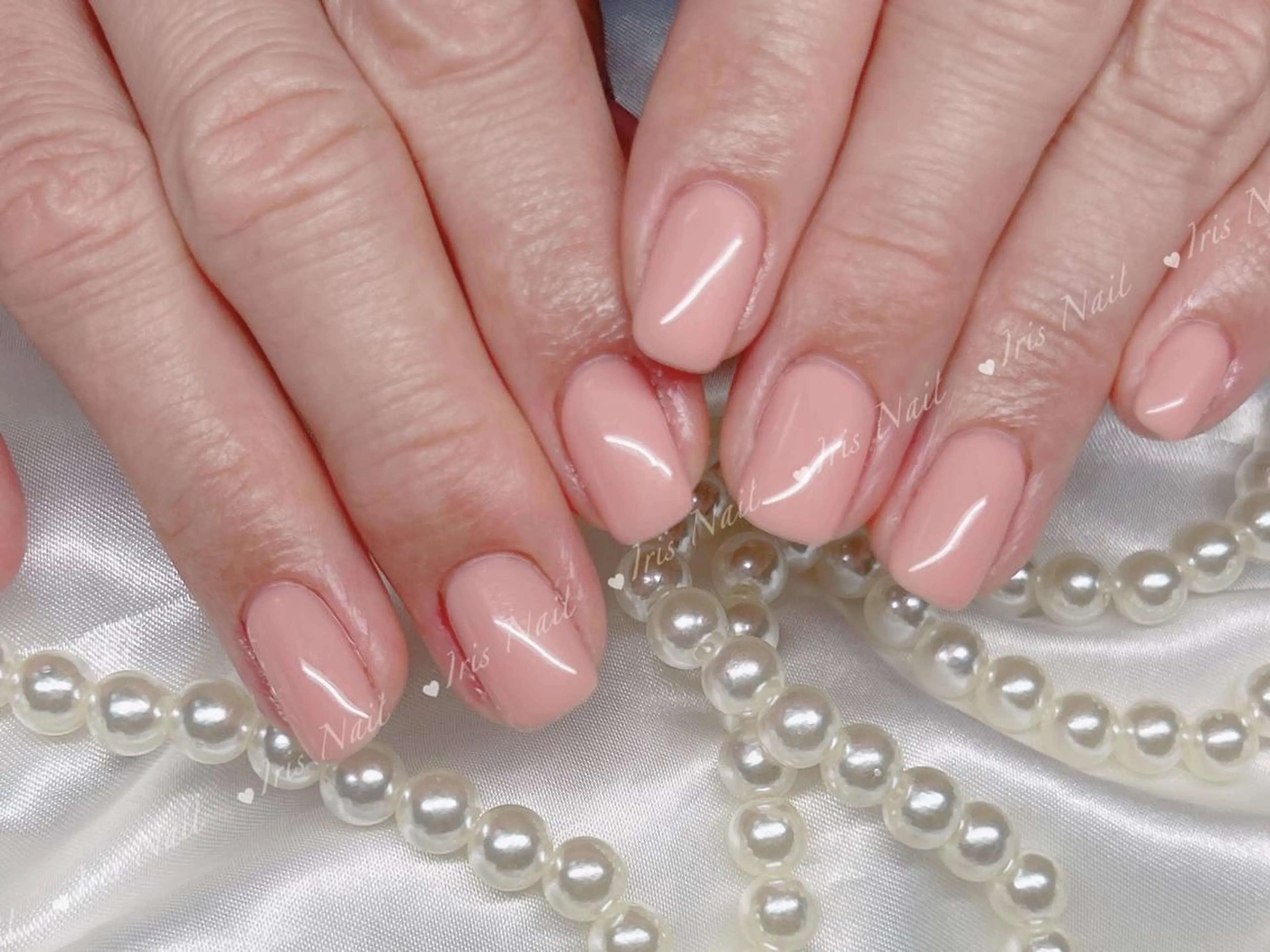 ネイル ワンカラーネイル ピンク ハンドネイル ハンドケア 🍒IRIS Nail🌸のネイルデザイン