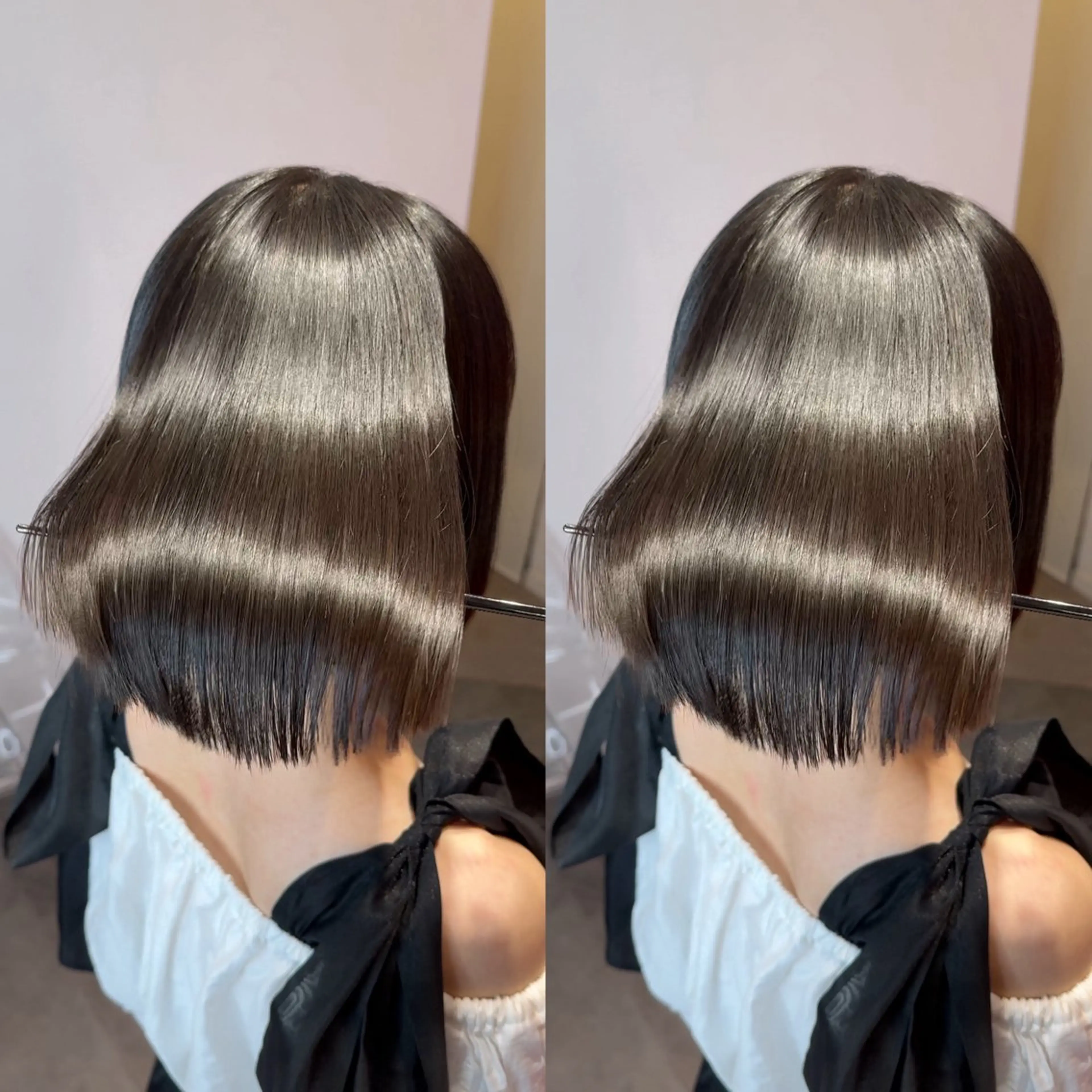 ショート カット 縮毛矯正 トリートメント 莉乃/縮毛矯正/髪質 改善/艶カラーのヘアスタイル