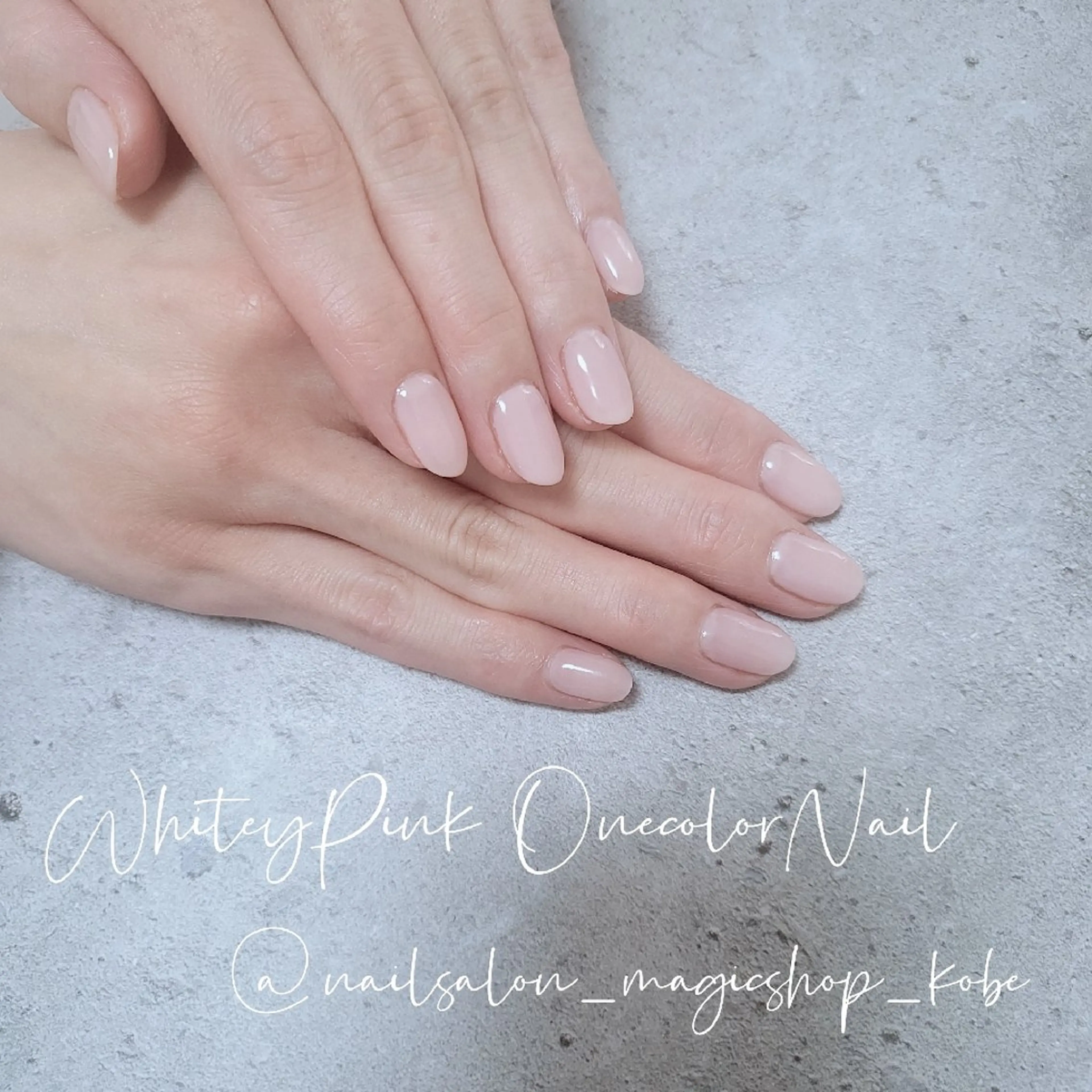 ネイル ジェルネイル ワンカラーネイル ピンク ソフトジェル ホワイト ハンドネイル Nailsalon MagicShopのネイルデザイン