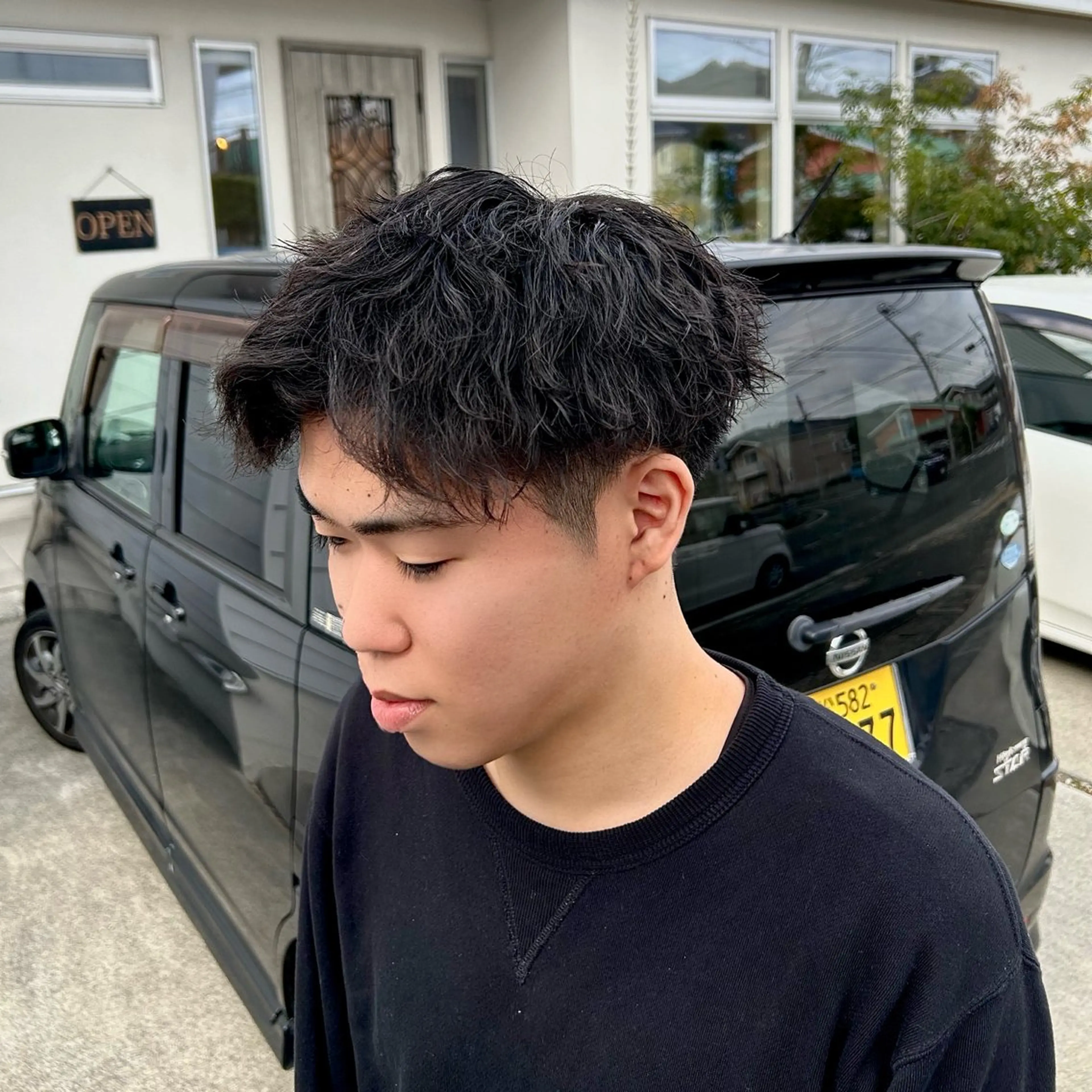 パーマ メンズ メンズパーマ ツイストスパイラルパーマ スパイラルパーマ カット パーマ カイト/透明感カラー /艶髪のヘアスタイル