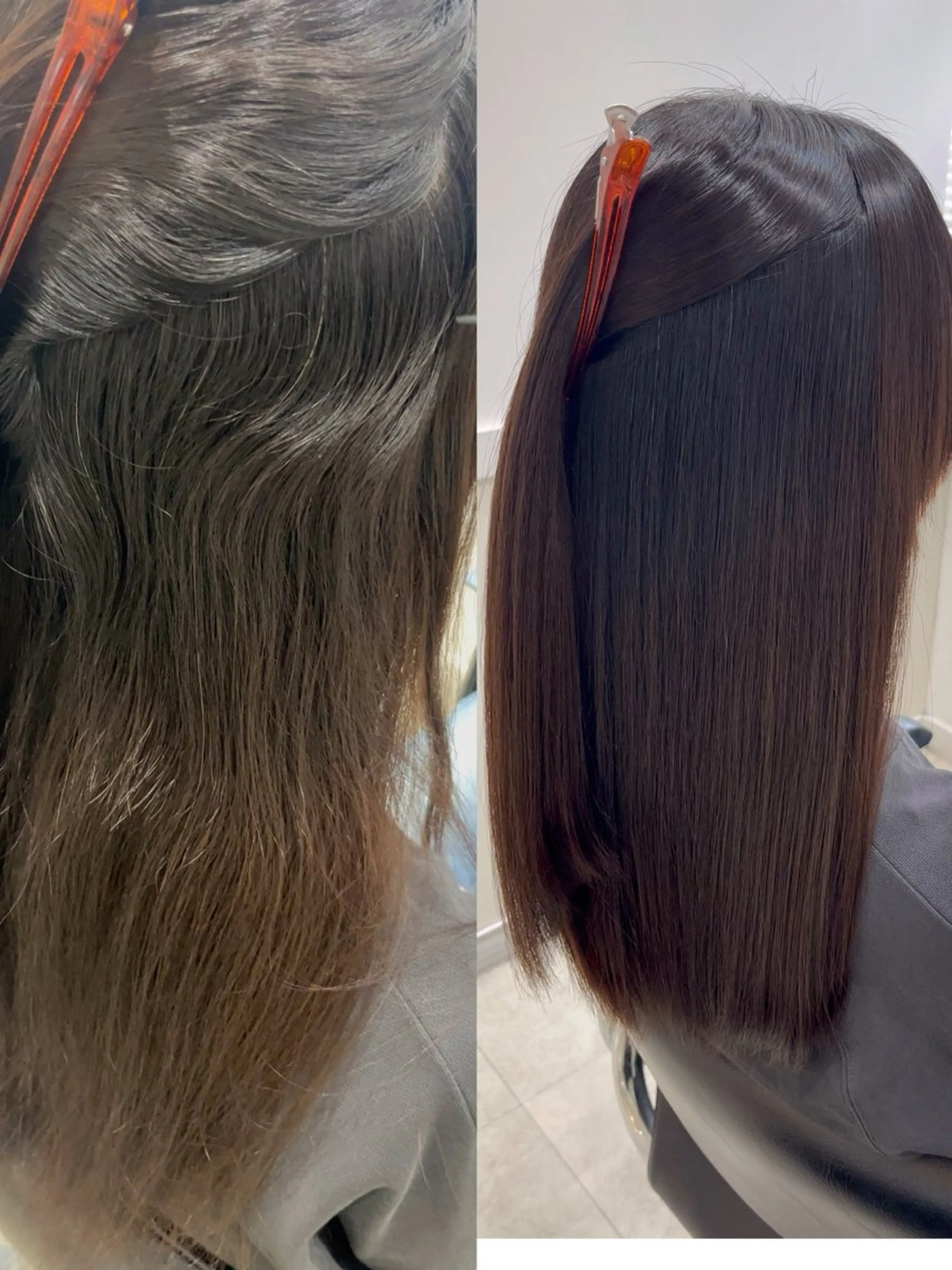 セミロング カット 縮毛矯正 トリートメント 全席個室美容室 髪質改善/レイヤーのヘアスタイル