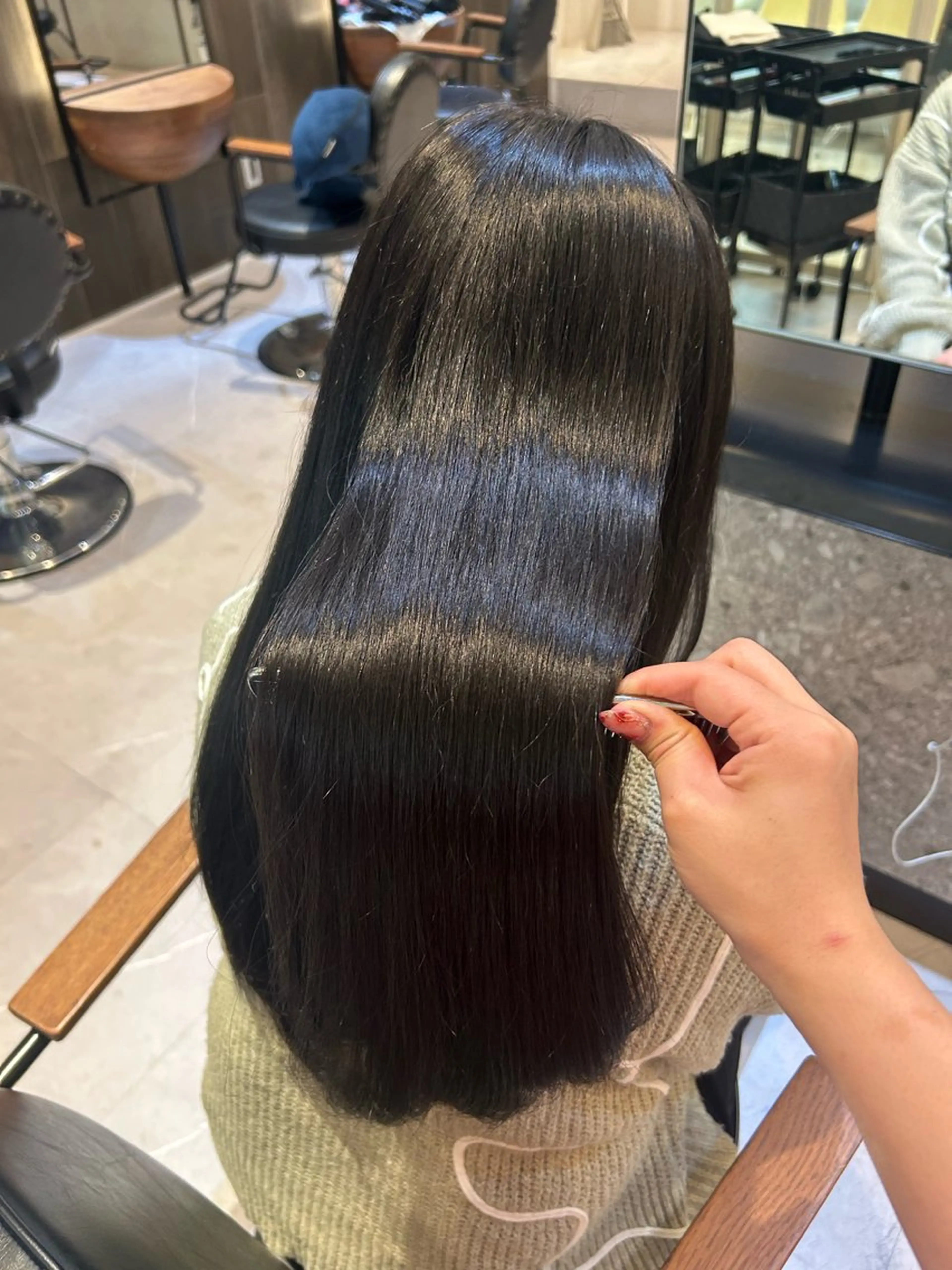 ロング ヘアアレンジ カット トリートメント 縮毛矯正/カット/ 韓国ヘア/蛯原🍤のヘアスタイル