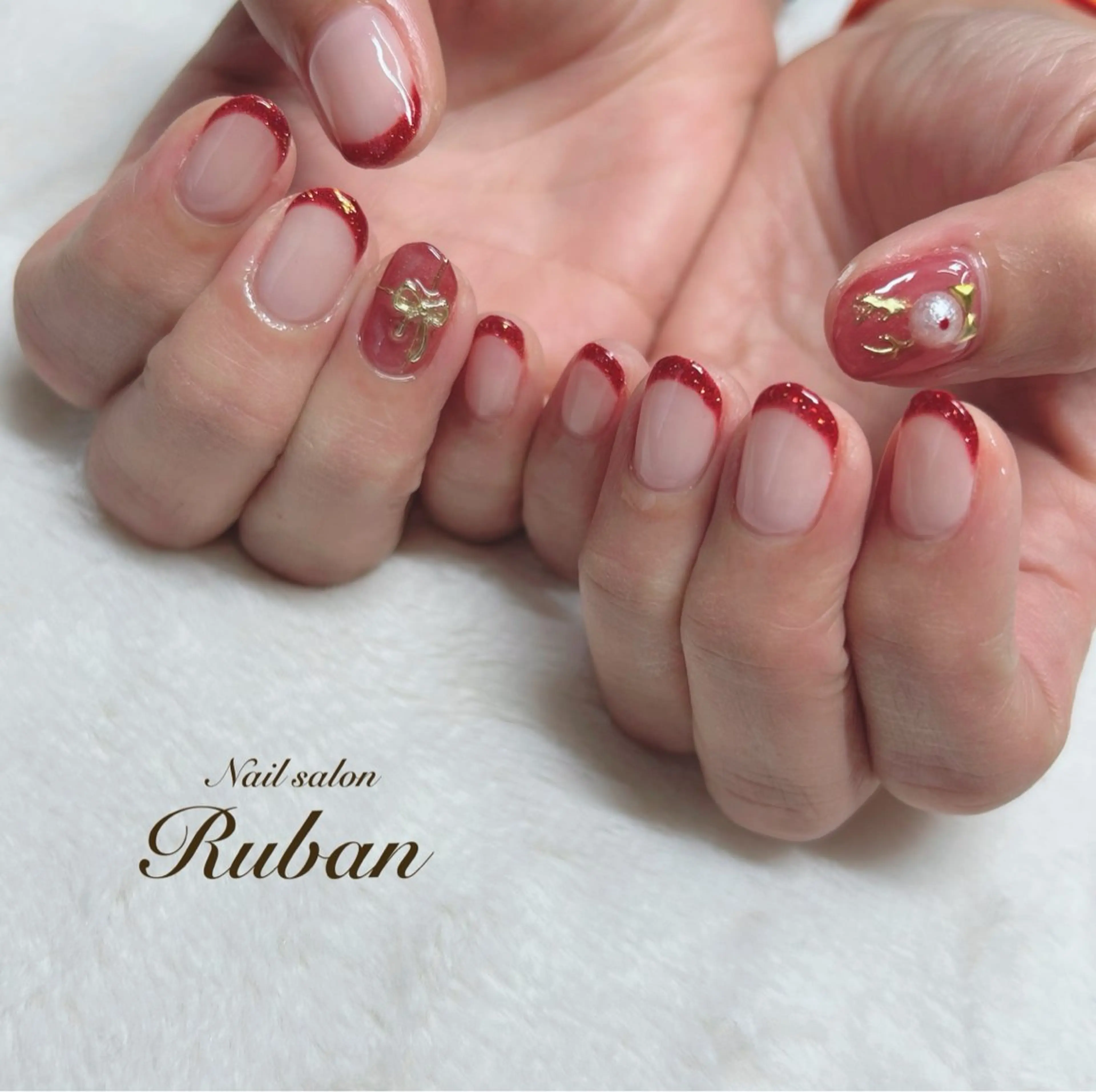 ネイル 冬ネイル クリスマス Nail salon Rubanのネイルデザイン