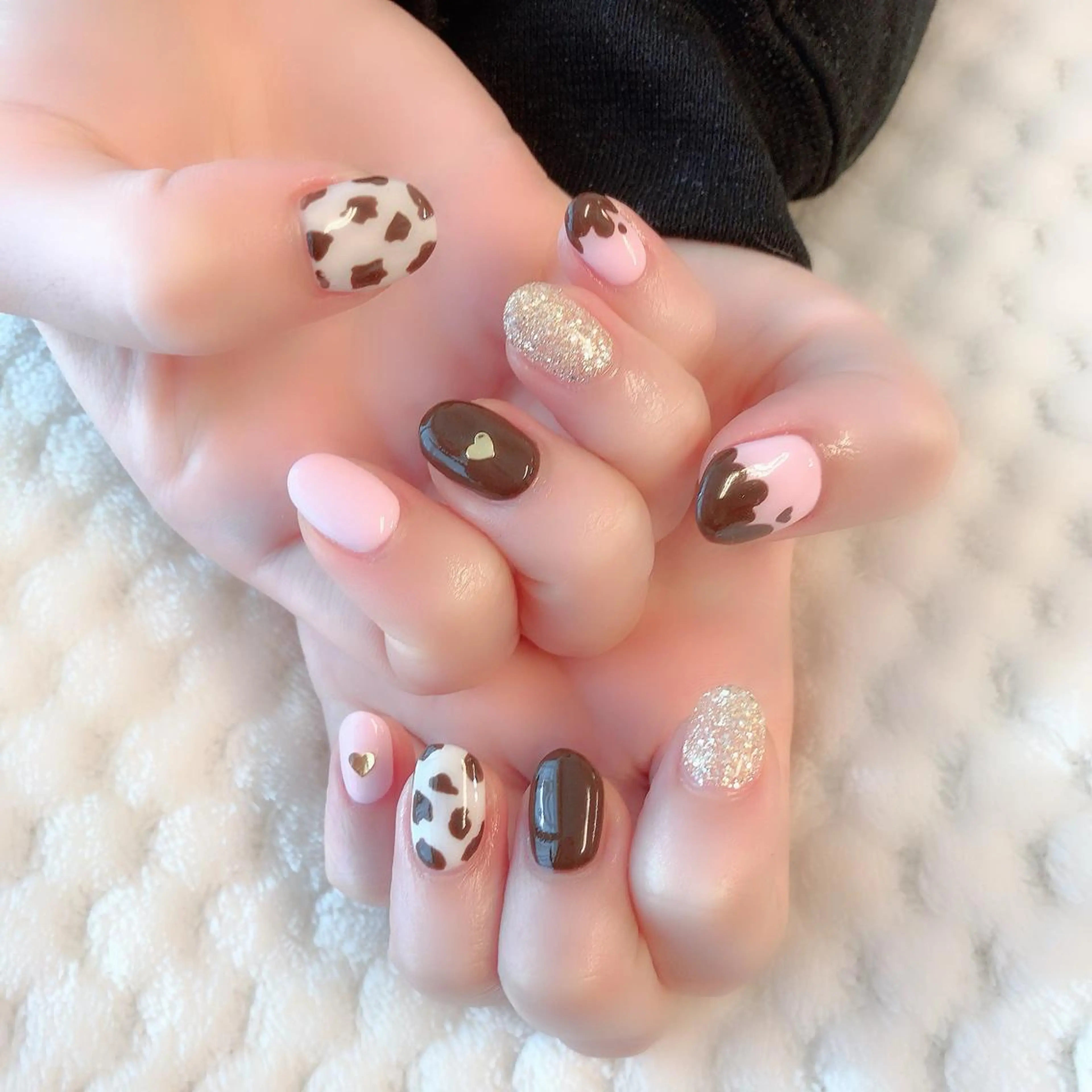 ネイル アニマル柄 バレンタイン ono megumiのネイルデザイン