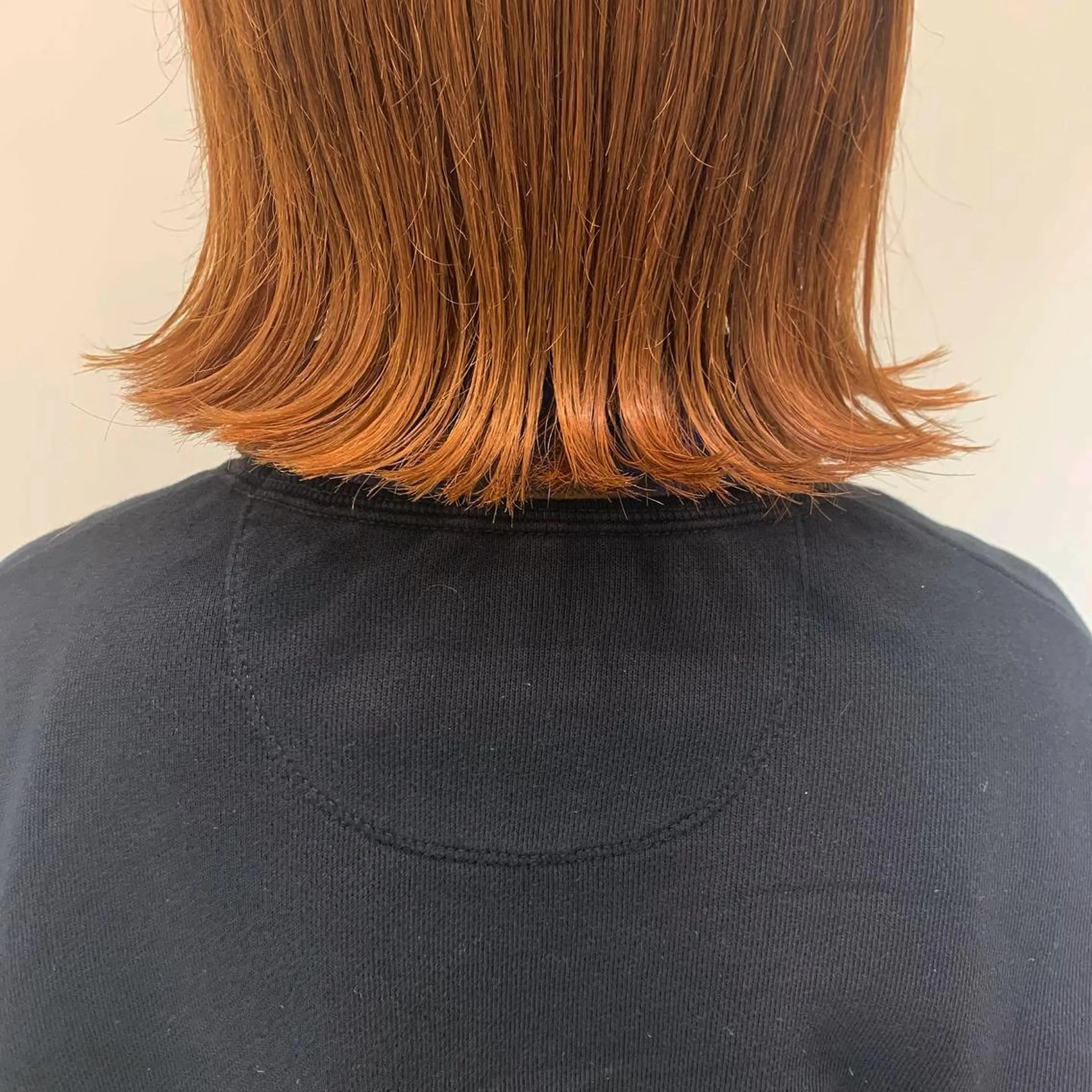 ミディアム カラー ブリーチ ブラウンカラー オレンジ オレンジブラウン 髪質改善カラー&TR 縮毛矯正/弱酸性矯正のヘアスタイル