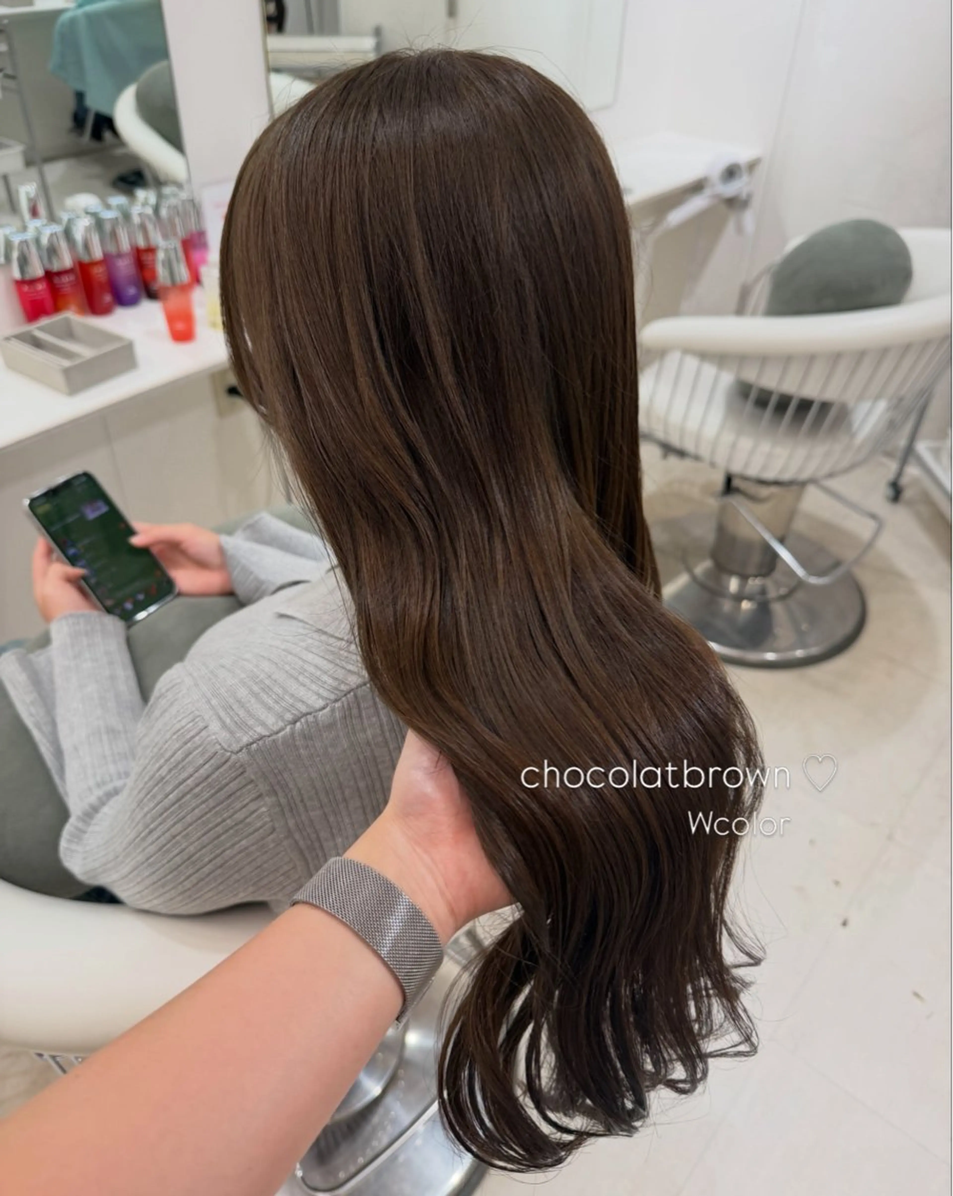 ロング カラー ヘアカラー ParveMix 🩶🫧入江 香名のヘアスタイル