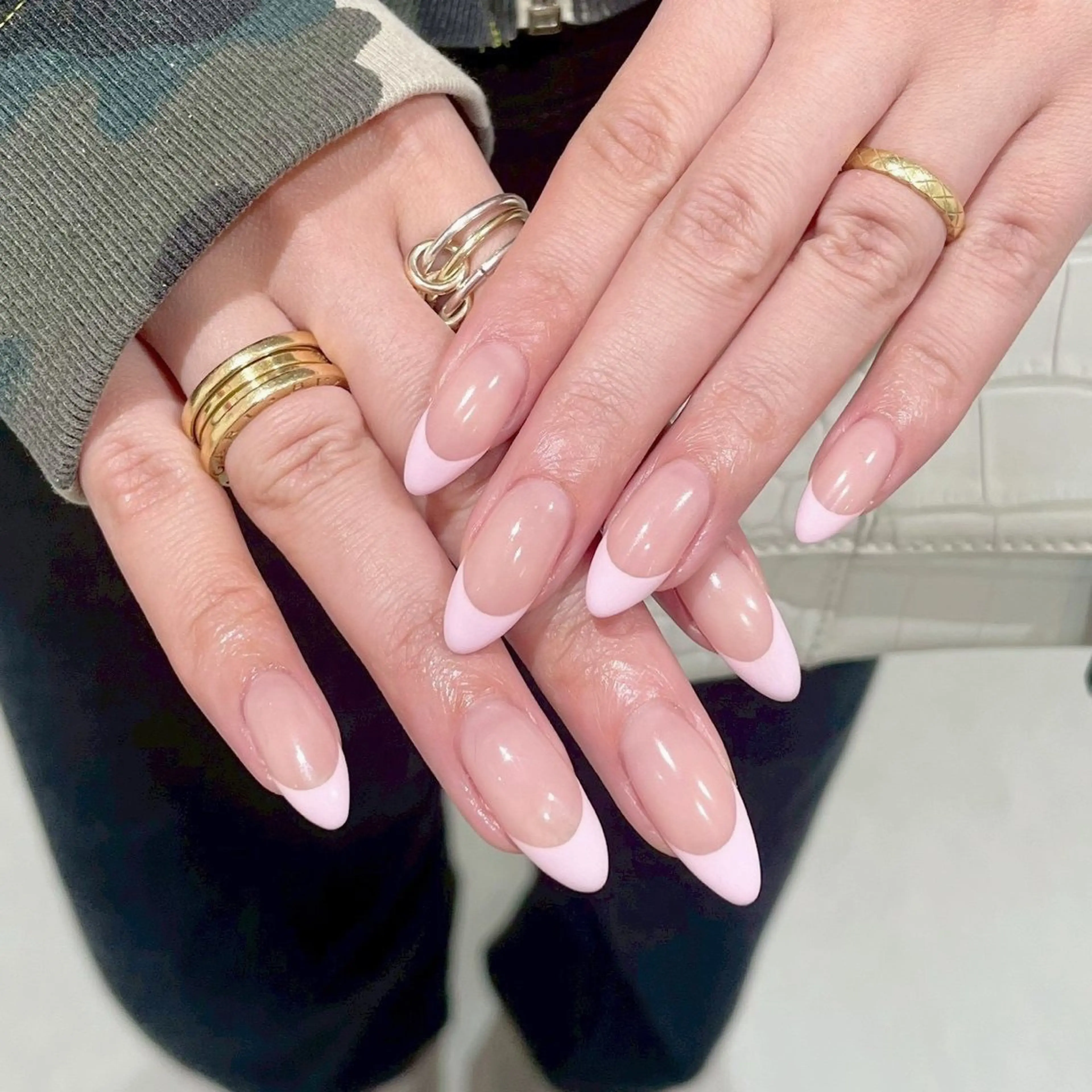 ネイル ハンドネイル NON🎀韓国 シンプルワンホン🎀のネイルデザイン