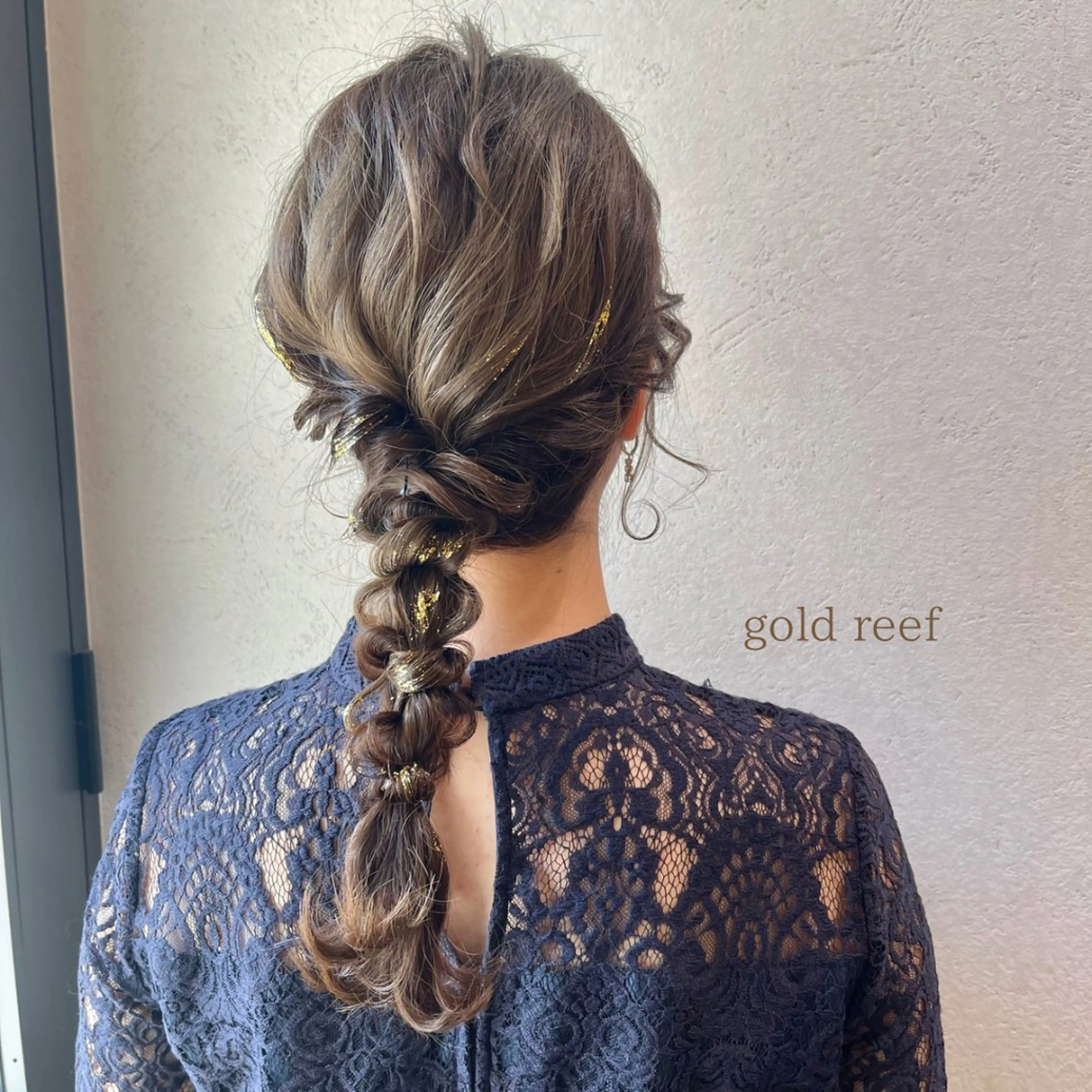 セミロング ヘアアレンジ 結婚式・ブライダル デート 卒業式のヘアスタイル ヘアセット charm《銀座》 ヘアセット/縮毛矯正のヘアスタイル