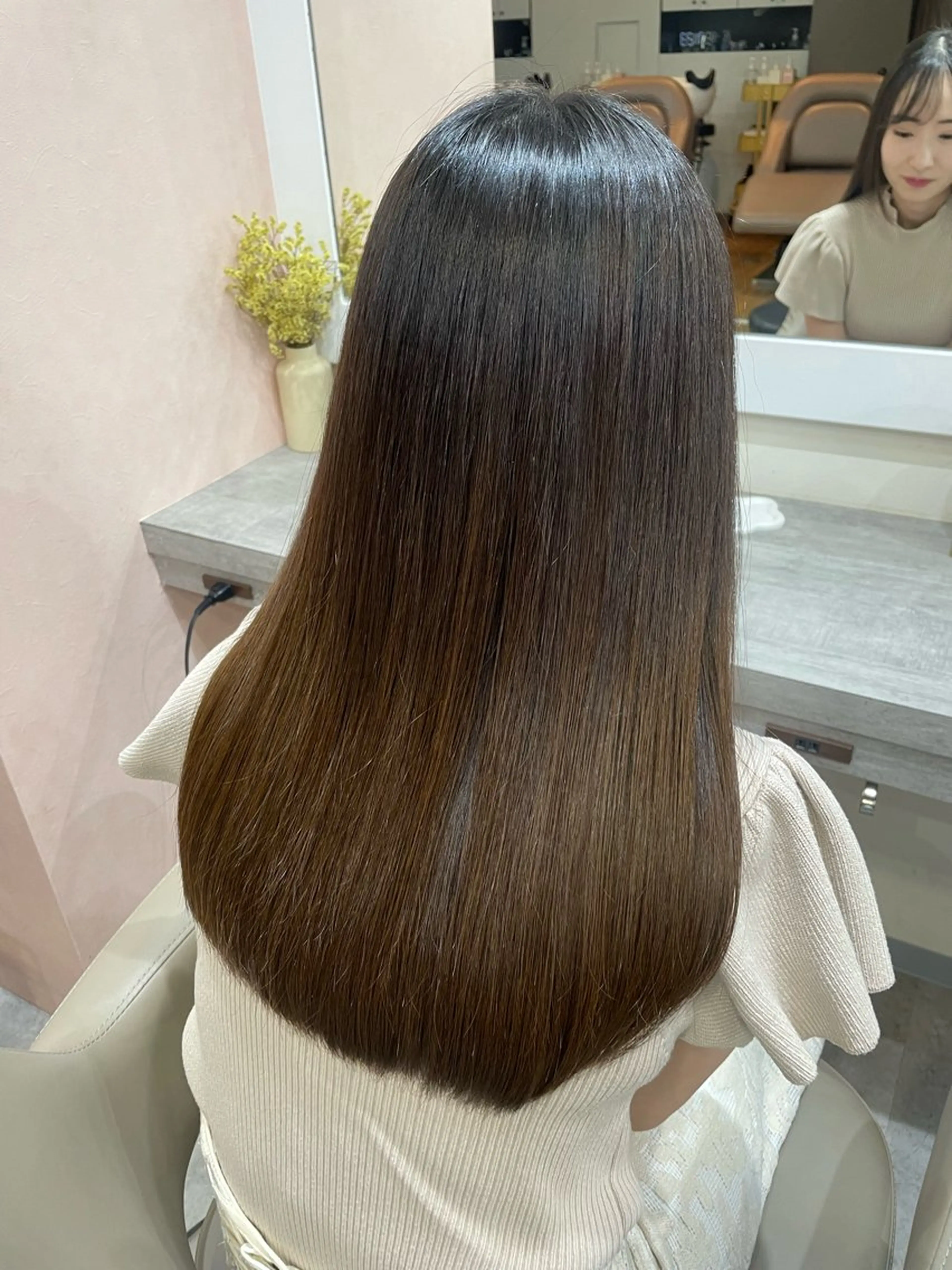 セミロング トリートメント 韓国風パーマ/ヘア セット/店長みづきのヘアスタイル