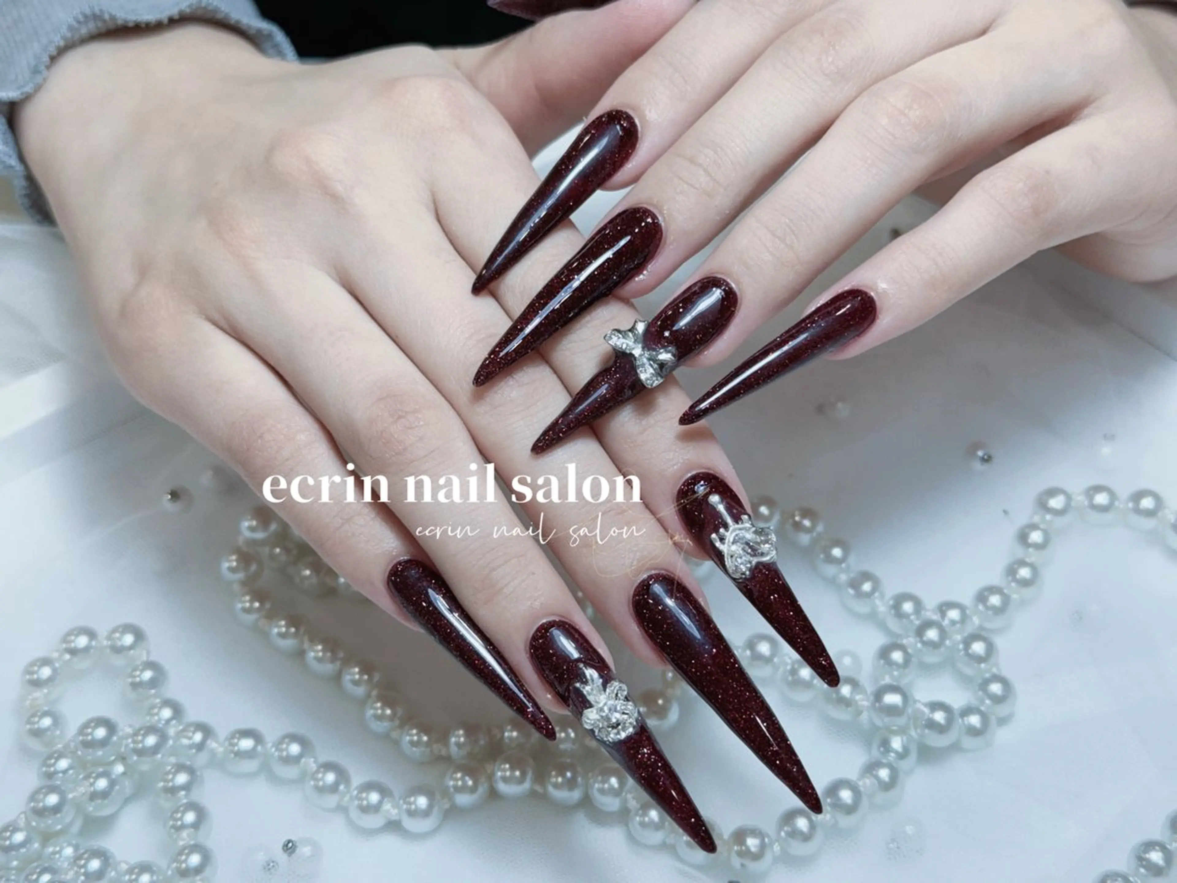 ネイル ロングネイル ネイルチップ ハンドネイル ハンドケア ecrin nail salon錦糸町のネイルデザイン