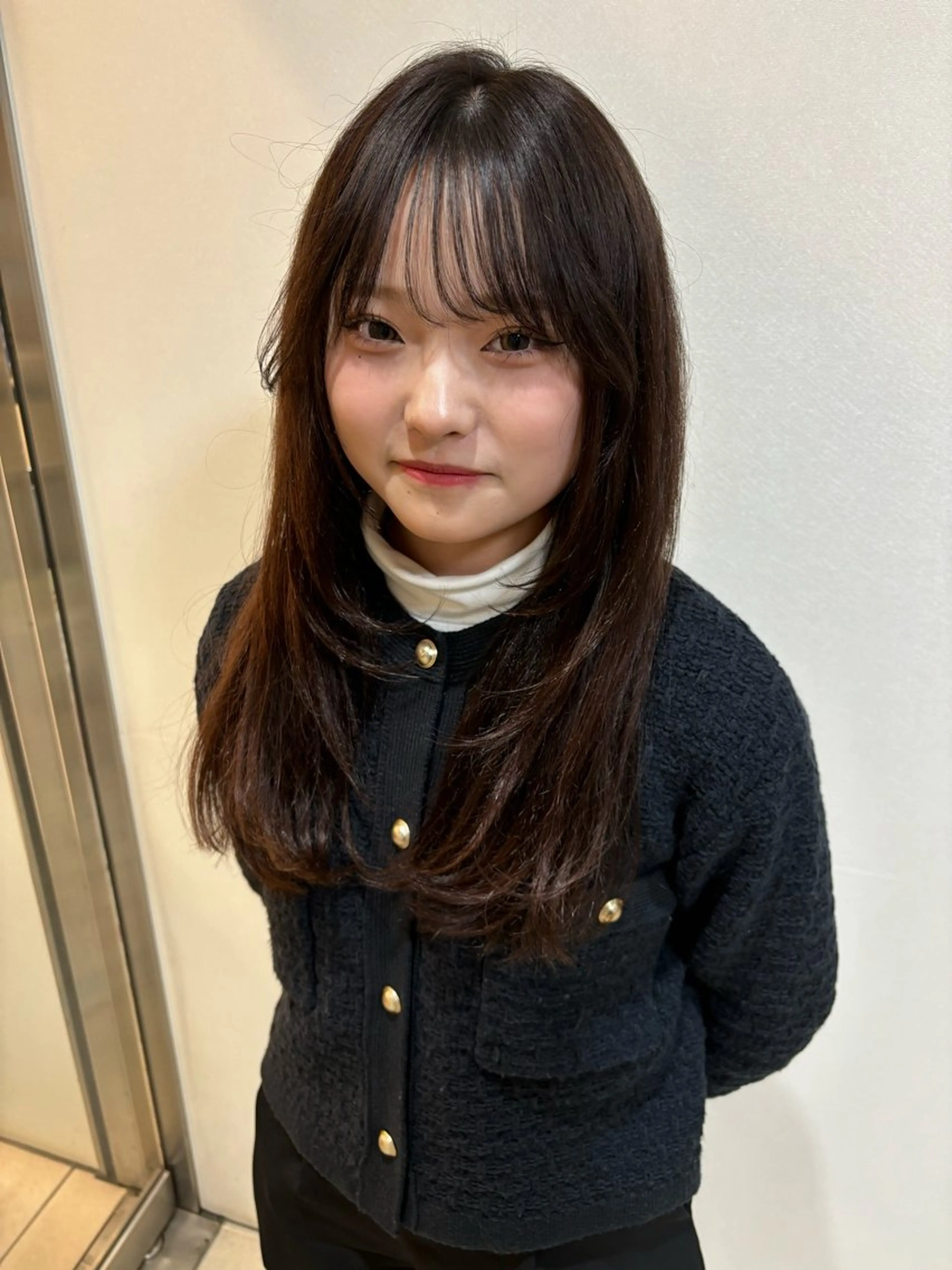 ロング カラー ブラウンカラー ダークブラウン 札幌パーマ/ レイヤー/後藤海音のヘアスタイル