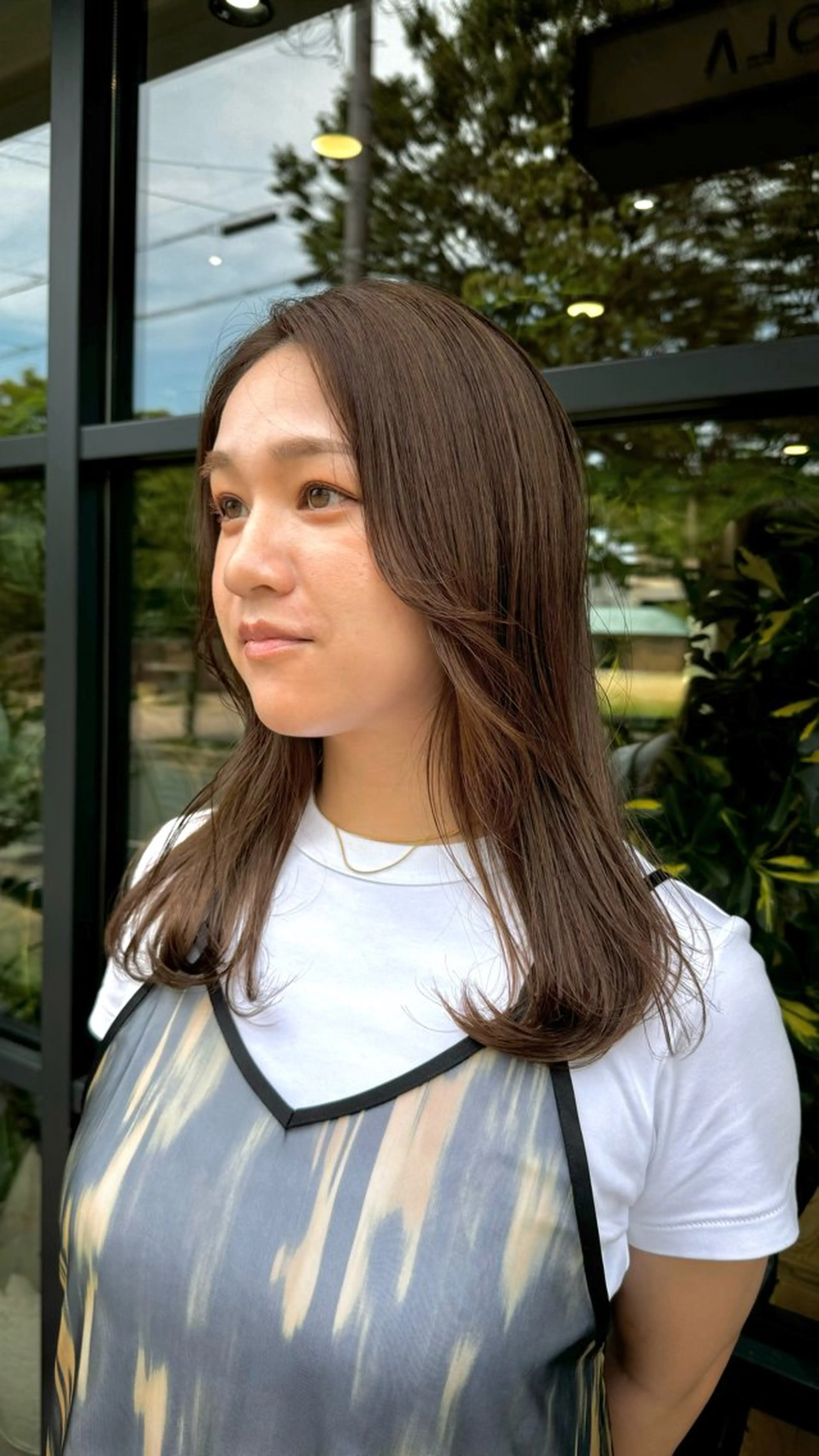 セミロング 久屋大通/ 切りっぱなしボブのヘアスタイル