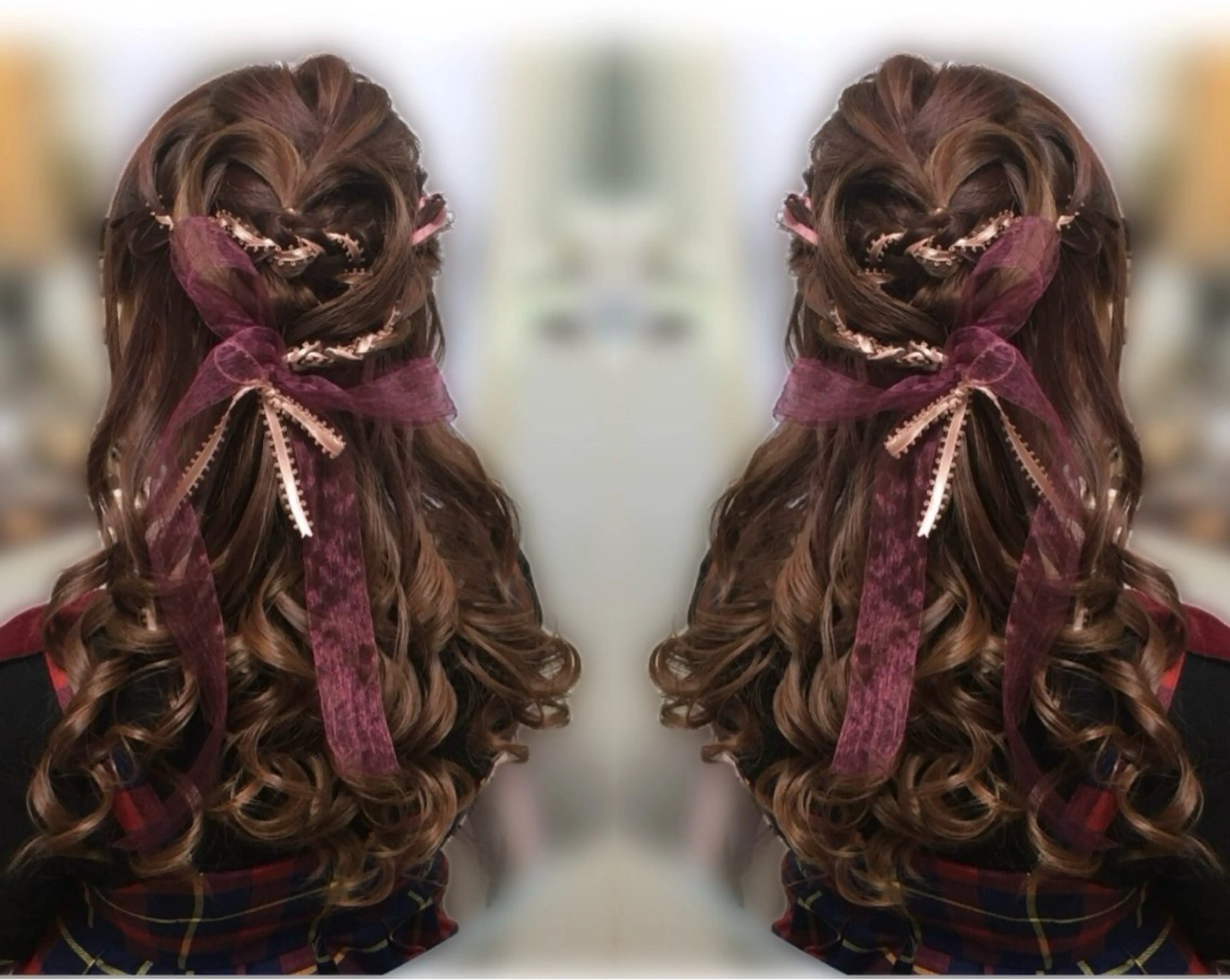 ヘアアレンジ ハーフアップ ヘアセット 🤍AIRA🤍のヘアスタイル