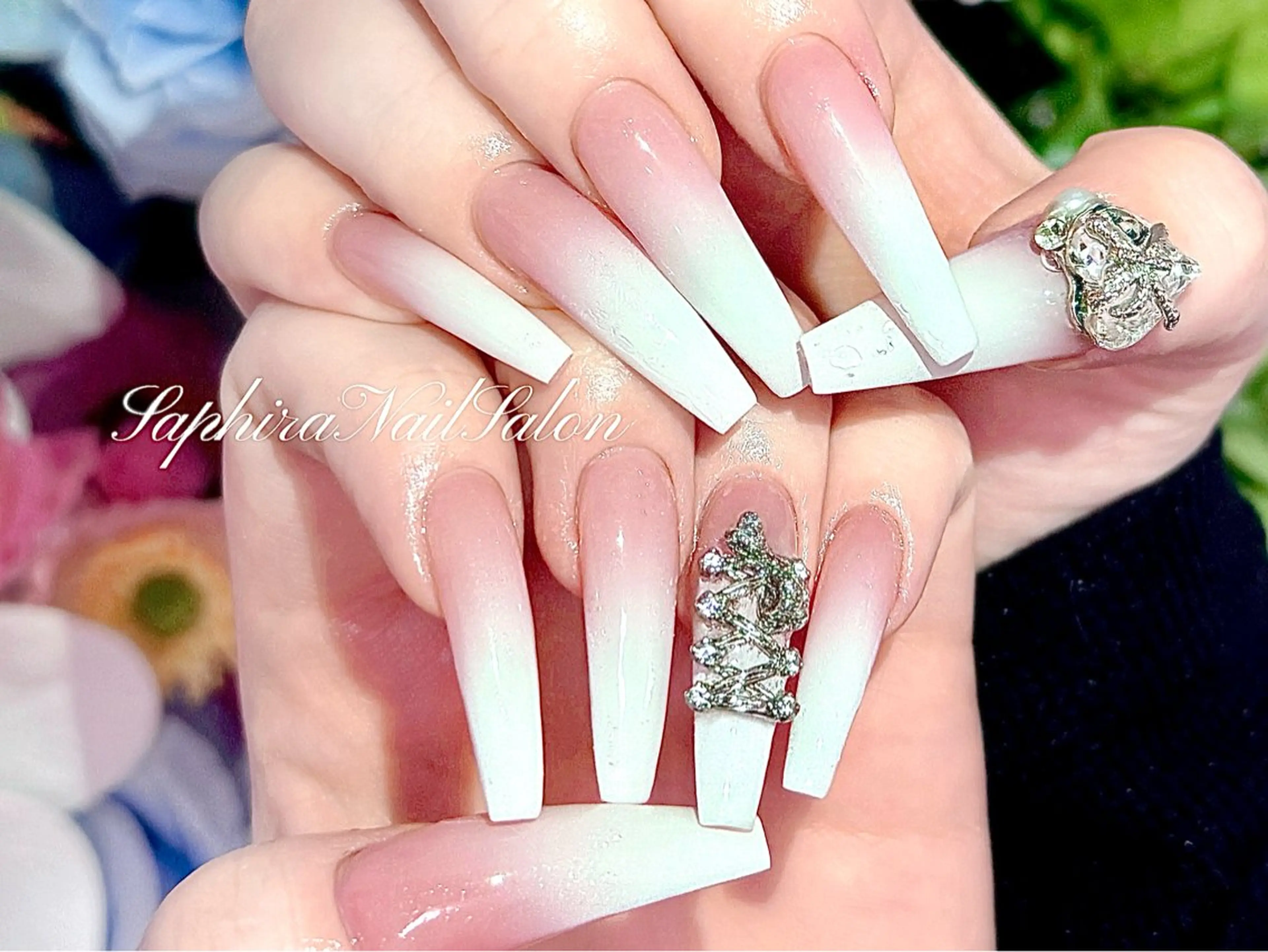 カラー ハンドネイル Saphiraネイル サロン錦糸町のネイルデザイン