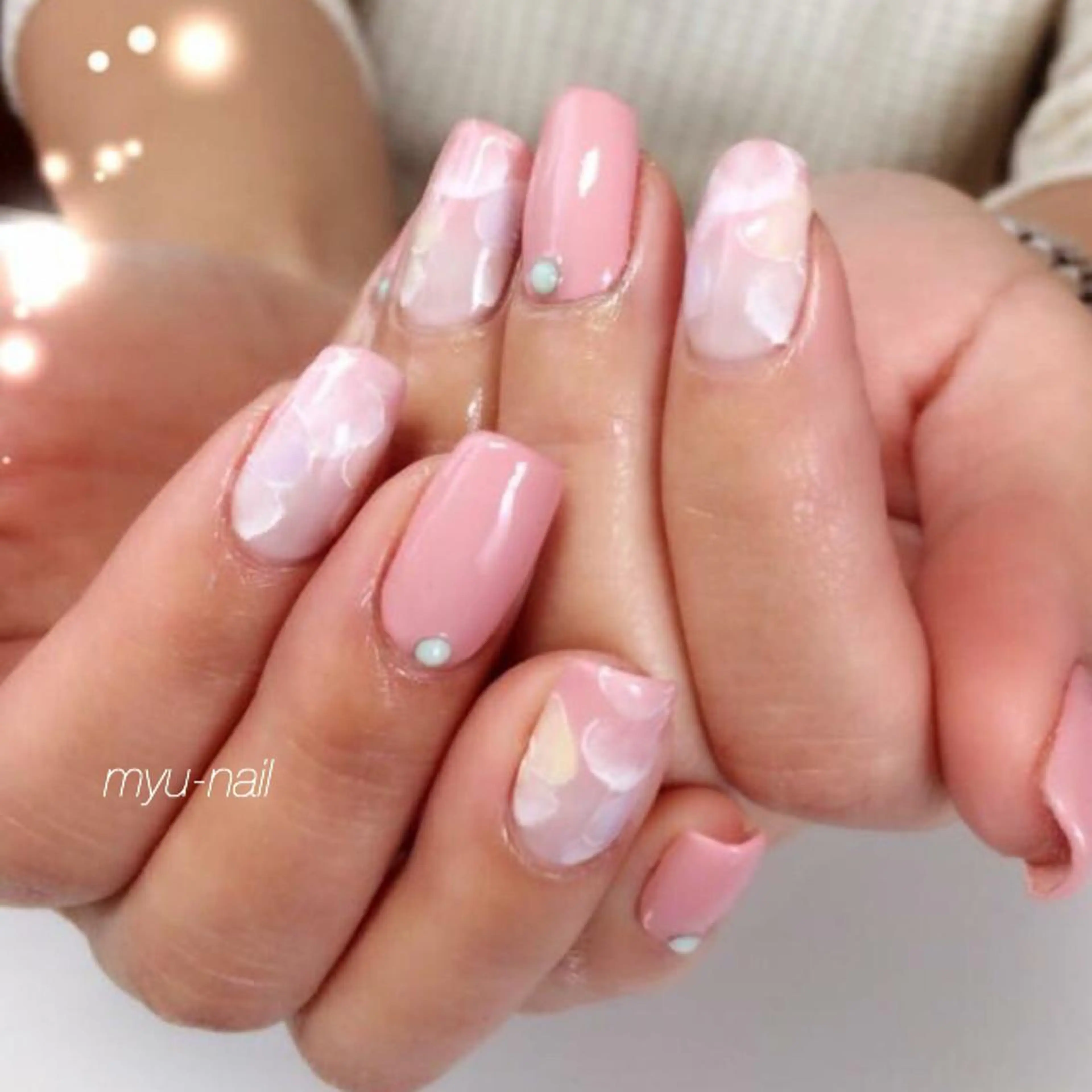 ネイル アートネイル フラワーネイル ホームサロン myu-nailのネイルデザイン