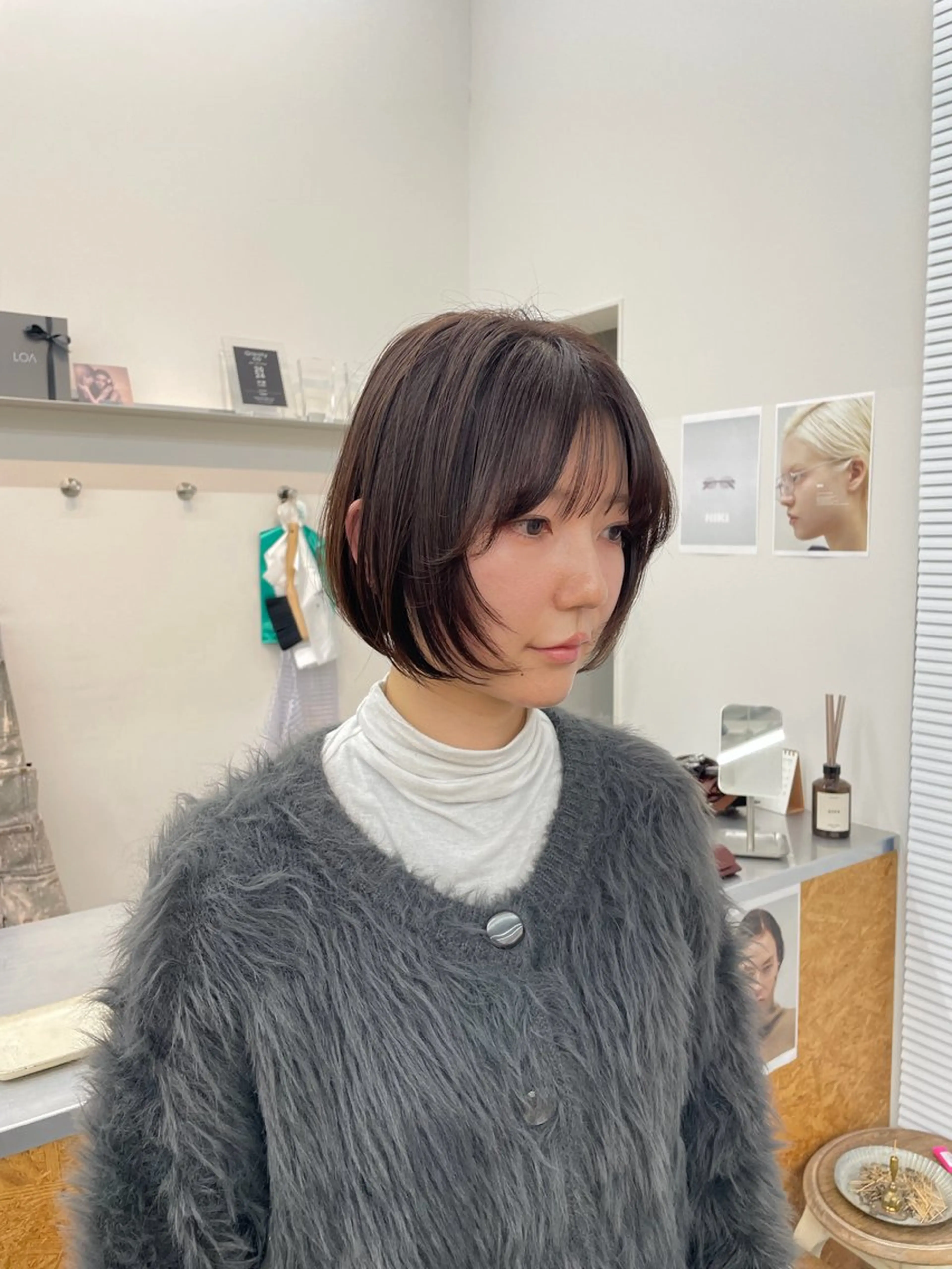 ミディアム カット トリートメント 宮本 祥生のヘアスタイル