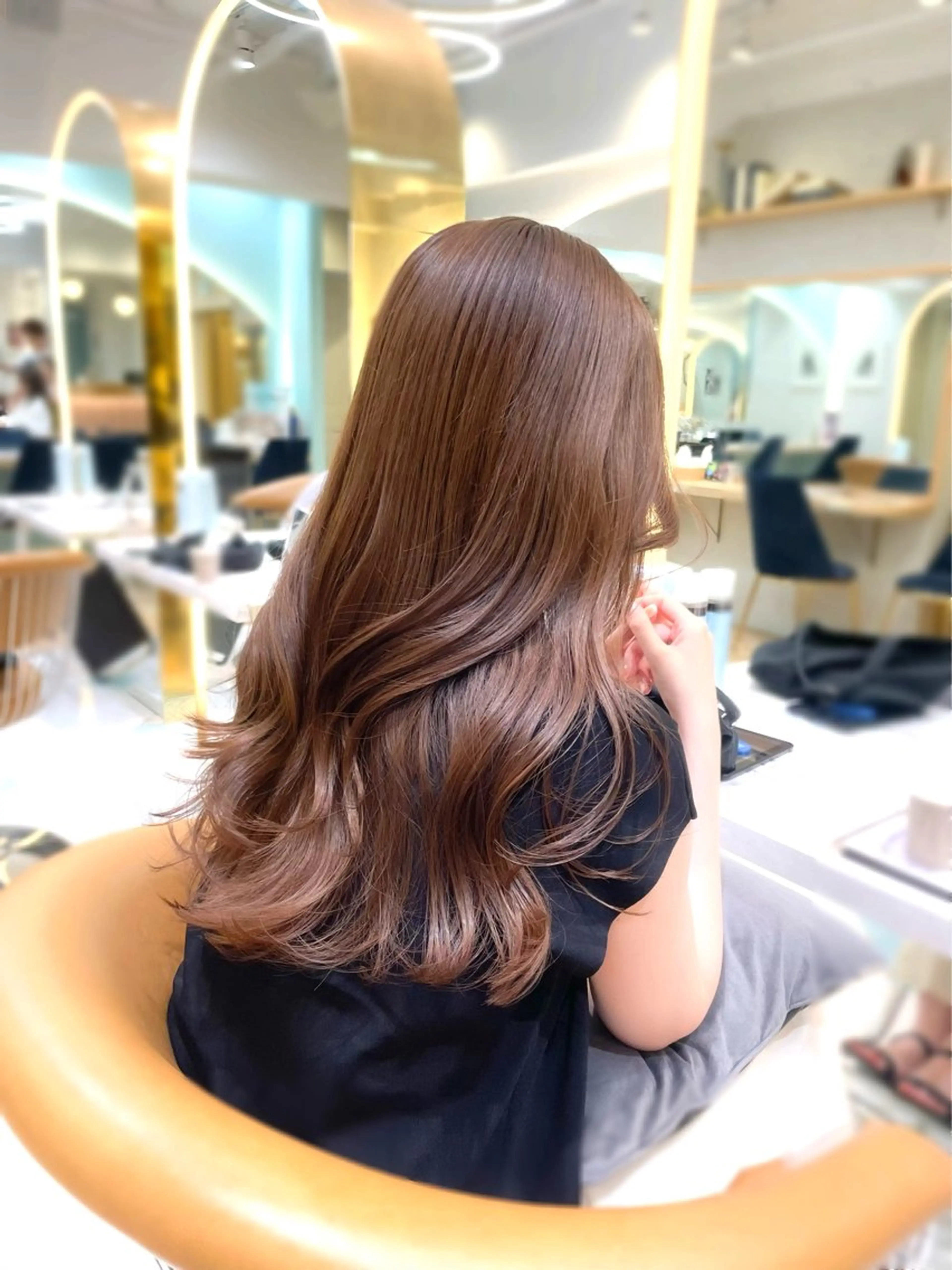 ロング カット ヘアカラー トリートメント 育休中4/30- 予約受付/野崎かよのヘアスタイル