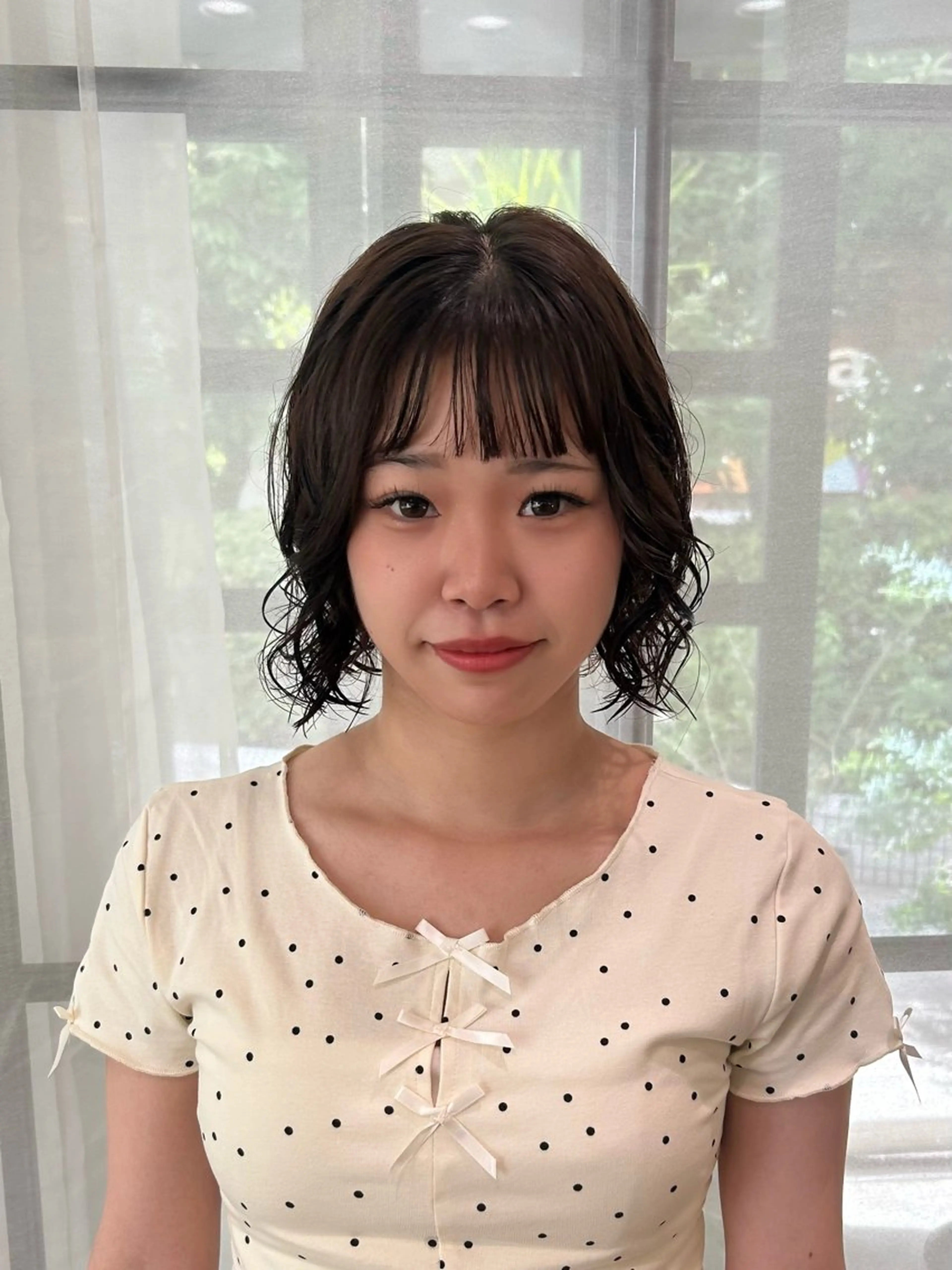 ミディアム パーマ ミディアムパーマ カット パーマ ボブレイヤー/ ブリーチ/miyuuのヘアスタイル