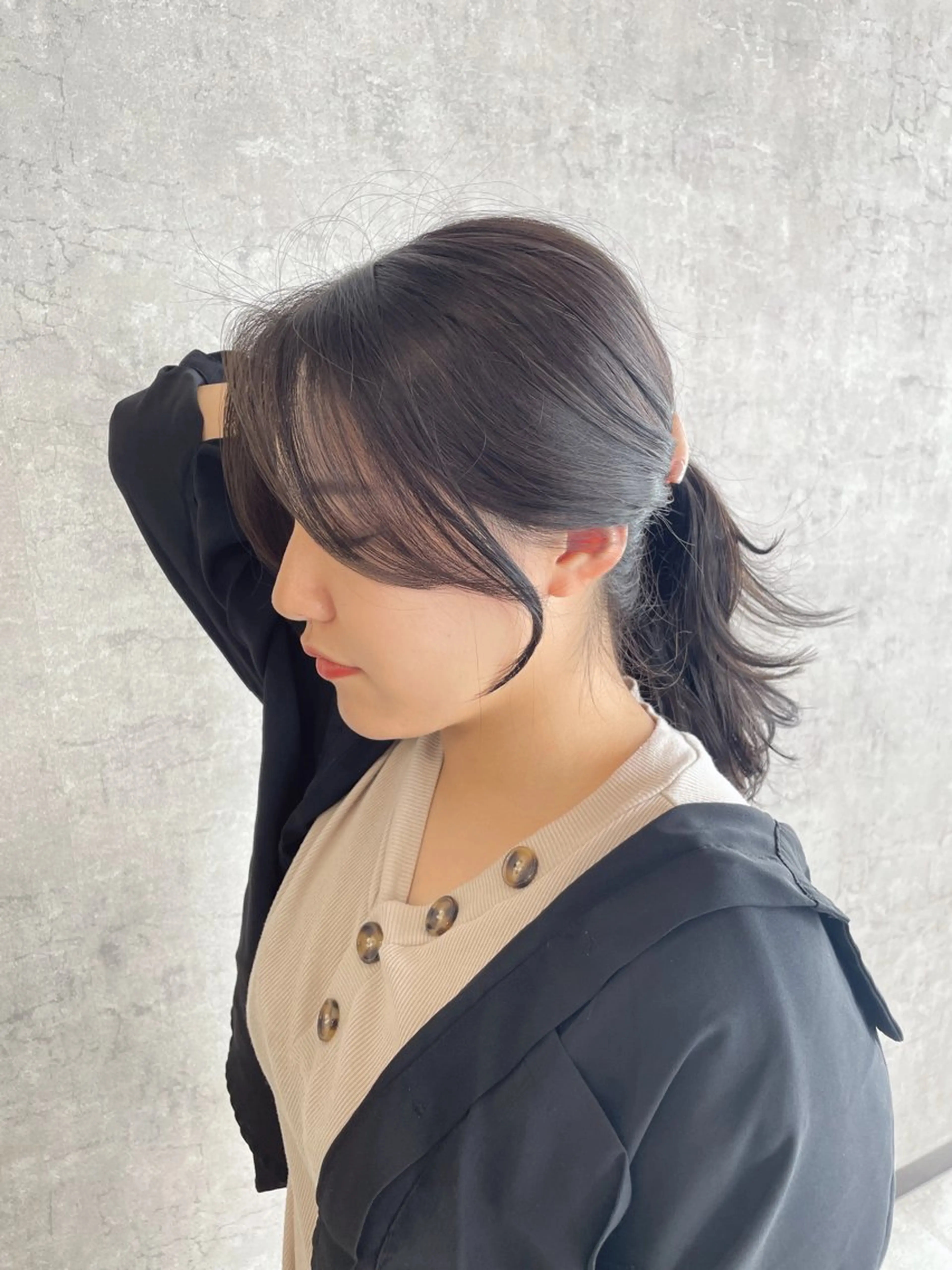 セミロング 顔まわりレイヤー 顔周りカット 姫カット 髪質改善 韓国風ヘア カット トリートメント トレンド韓国ヘア 🇰🇷のんのヘアスタイル