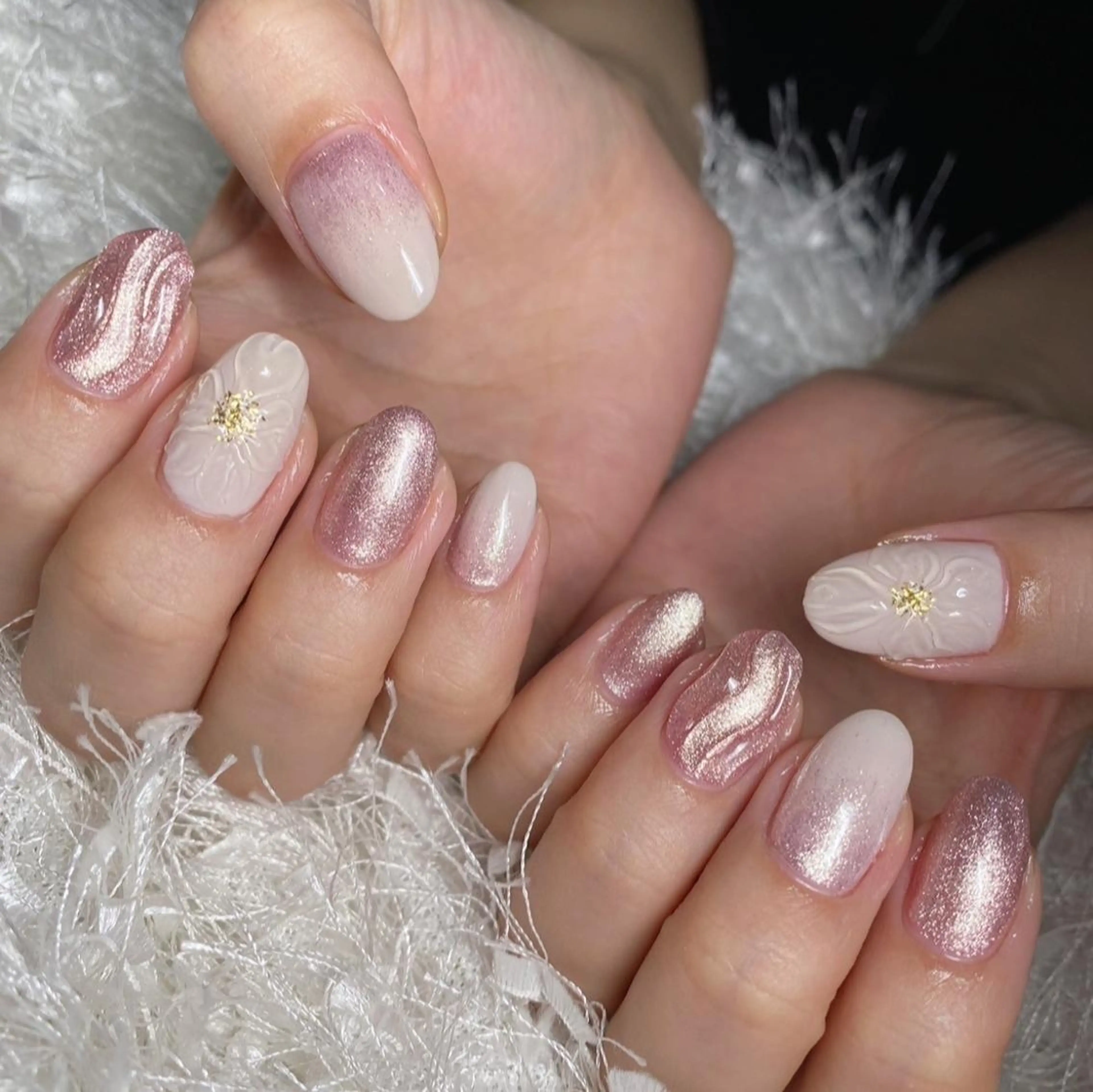 ネイル 長さ出し フレンチネイル ジェルネイル グラデーション 韓国ネイル ハンドネイル Nail&eye Belire 新宿のネイルデザイン