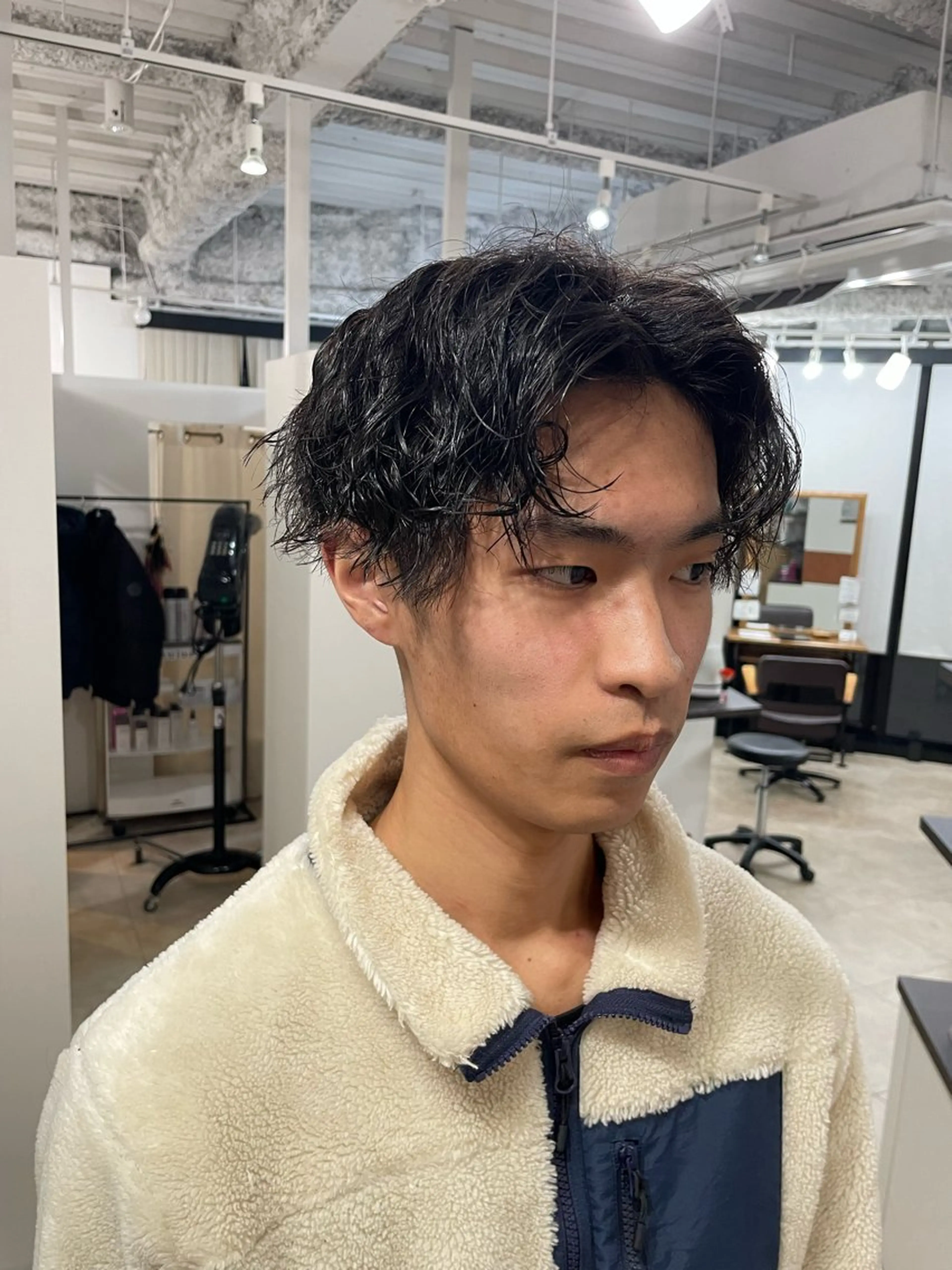 パーマ メンズ カット パーマ トリートメント _WHITE 佐伯 碧のヘアスタイル