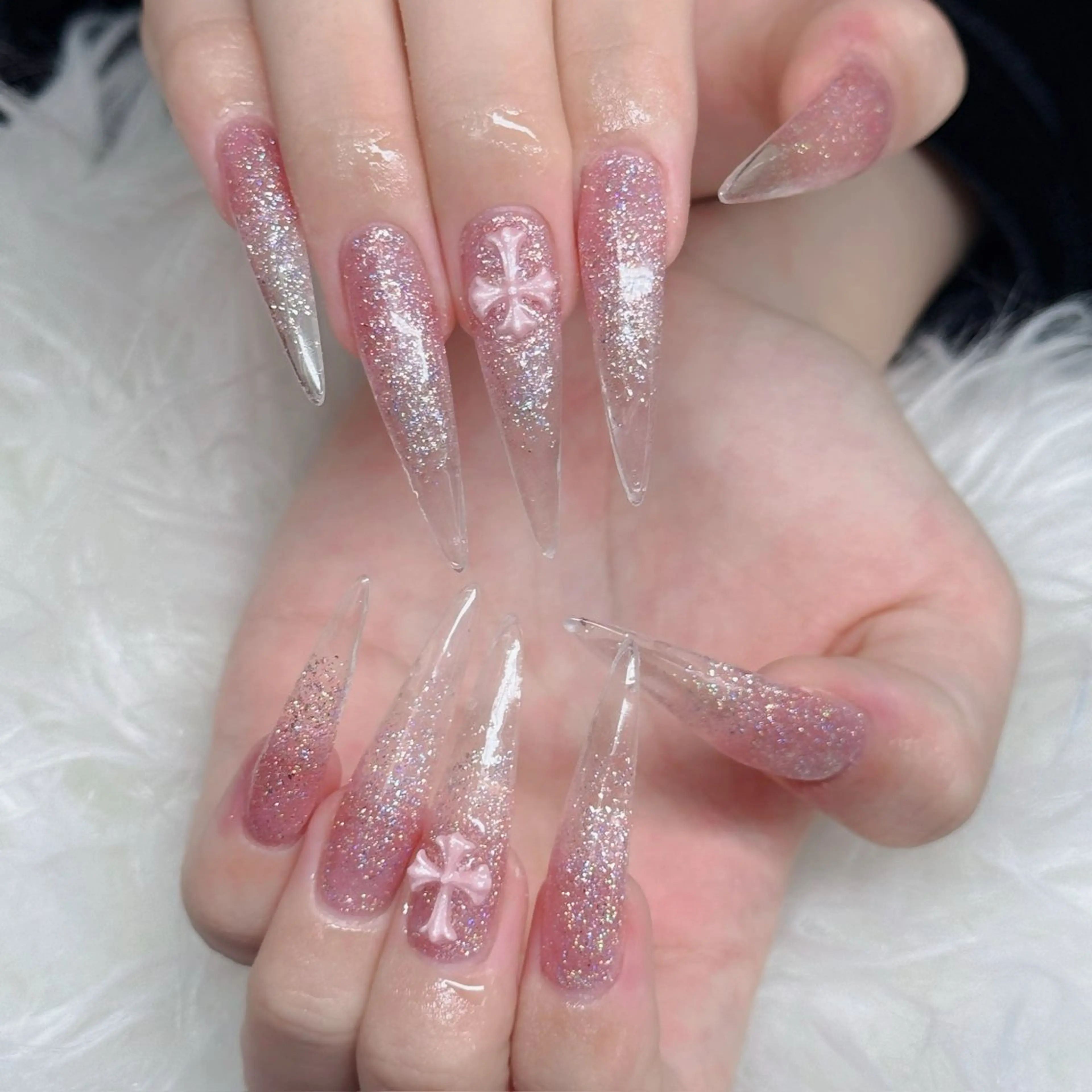 ネイル フットネイル フレンチネイル グラデーション 韓国ネイル ロングネイル ハンドネイル Hani Nail XUKAのネイルデザイン