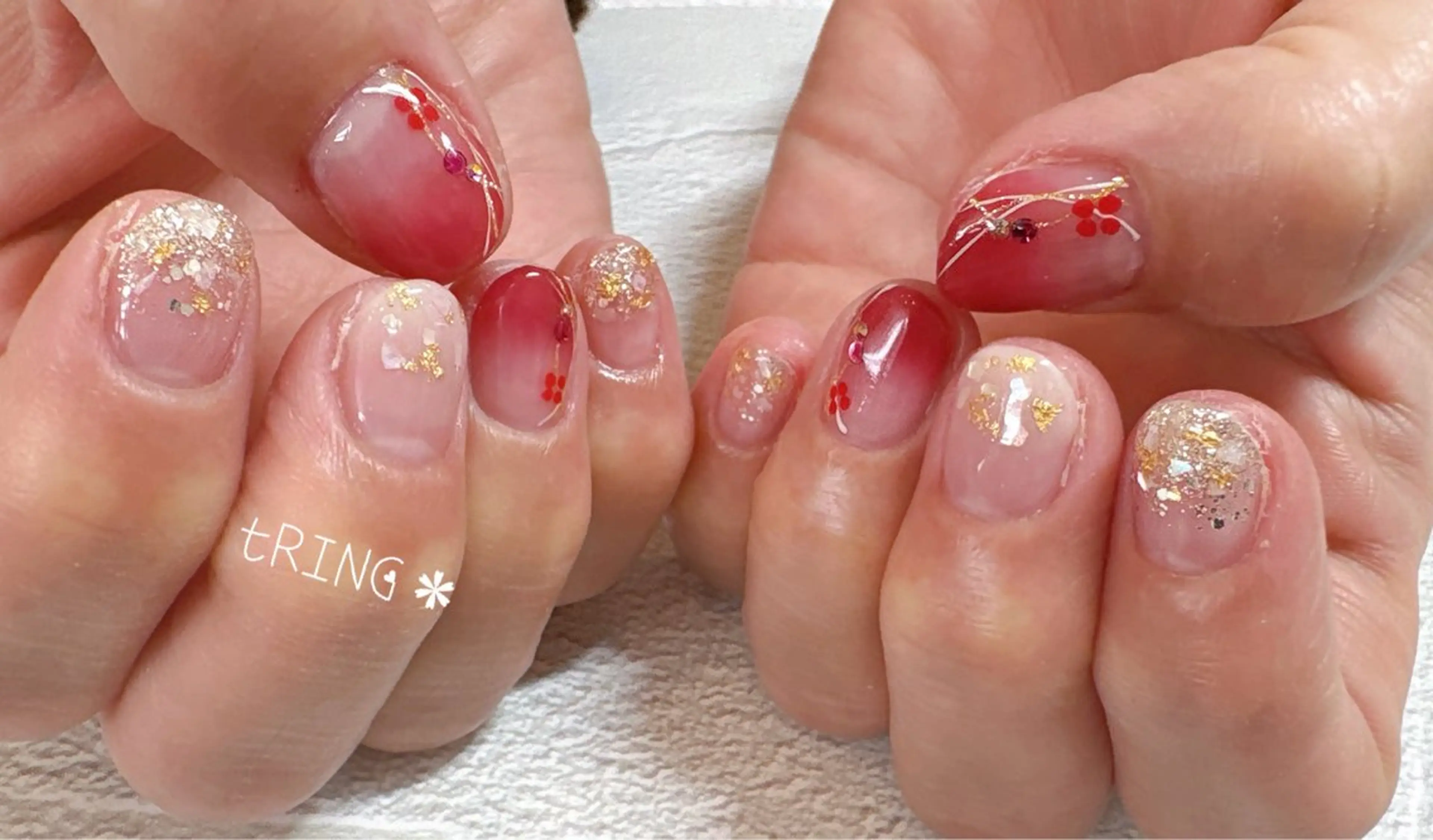 ネイル ハンドネイル tRING＊ しいの木台のネイルデザイン