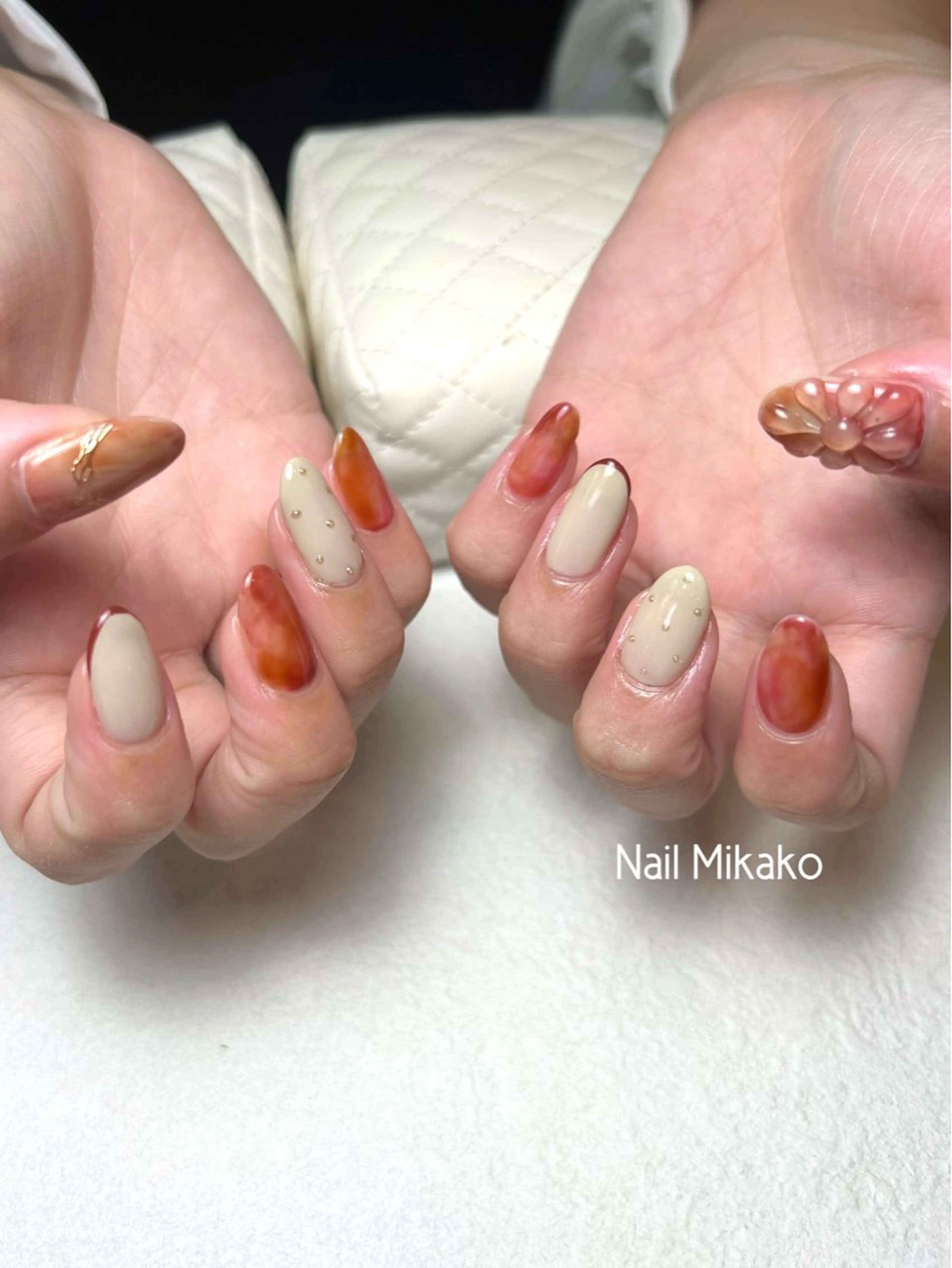 ネイル フラワーネイル ぷっくりネイル Nail Mikakoのネイルデザイン