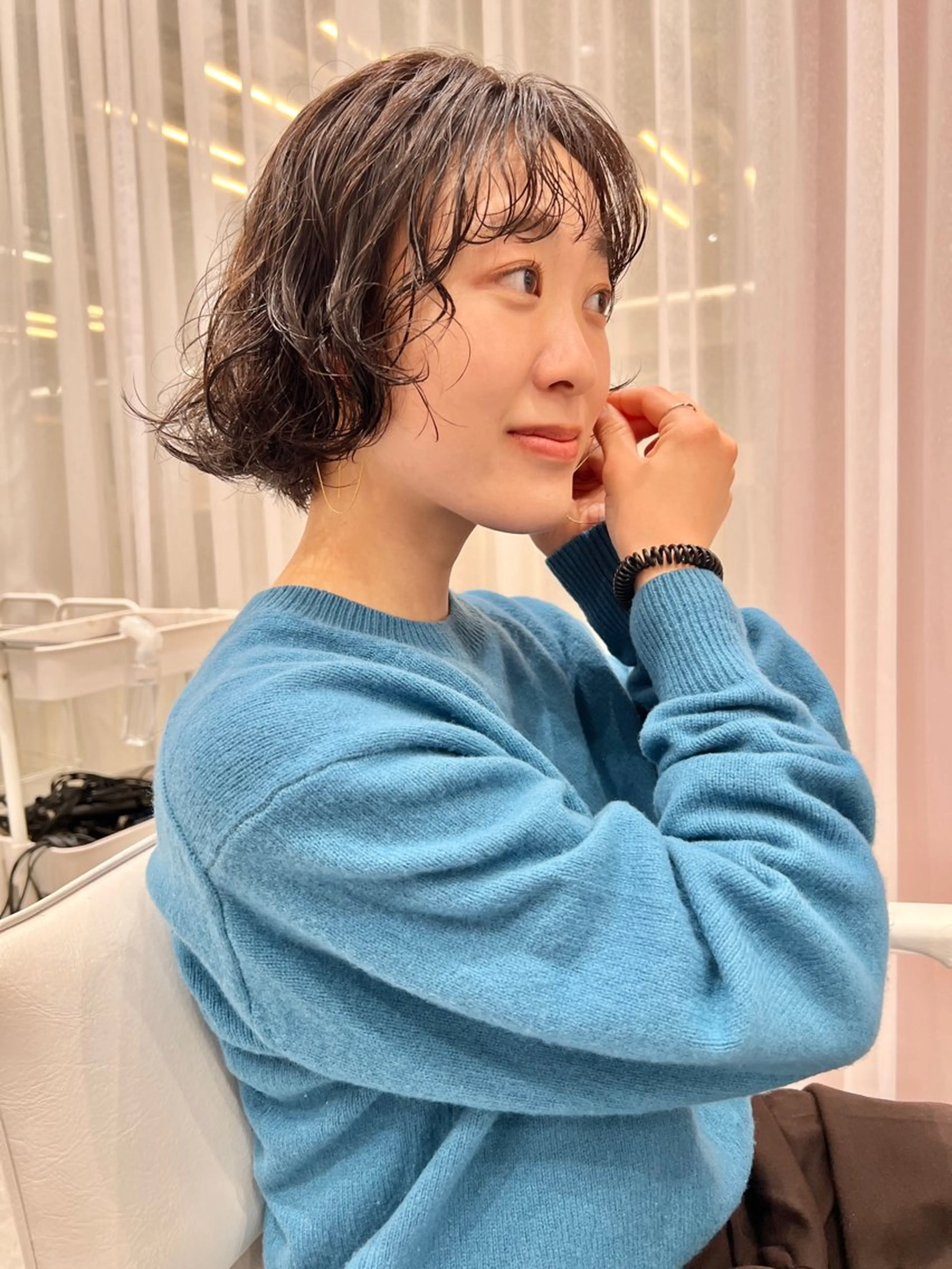 ミディアム パーマ ミディアムパーマ 外ハネヘア カット パーマ ヘアセット 🌿ショート🌿 パーマ🌿淳平のヘアスタイル
