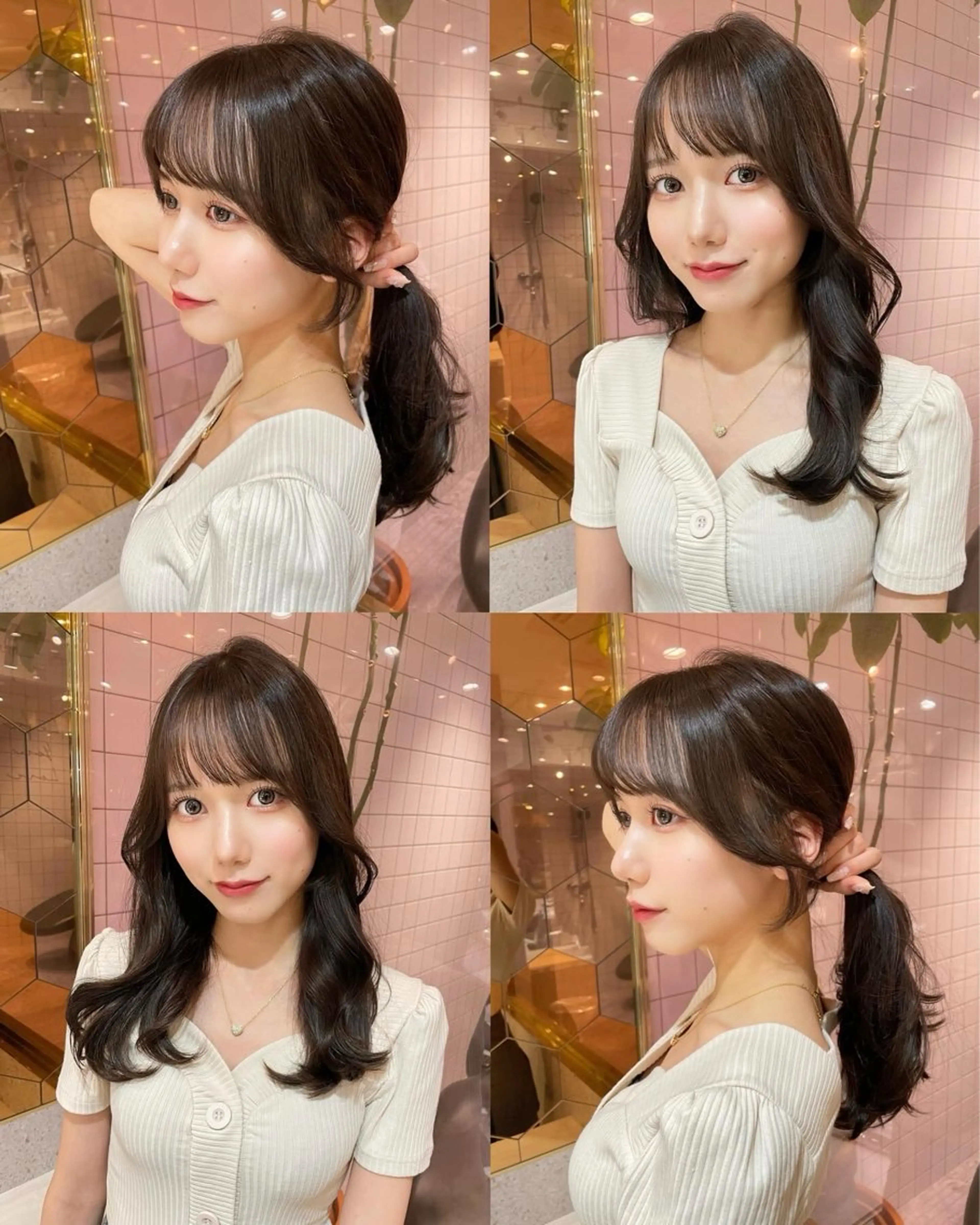 セミロング カラー ベージュカラー ブリーチ 透明感カラー ダブルカラー グレージュ カット ヘアカラー トリートメント 韓国ヘア🤍顔周り/ 髪質改善✨/林遼一郎のヘアスタイル