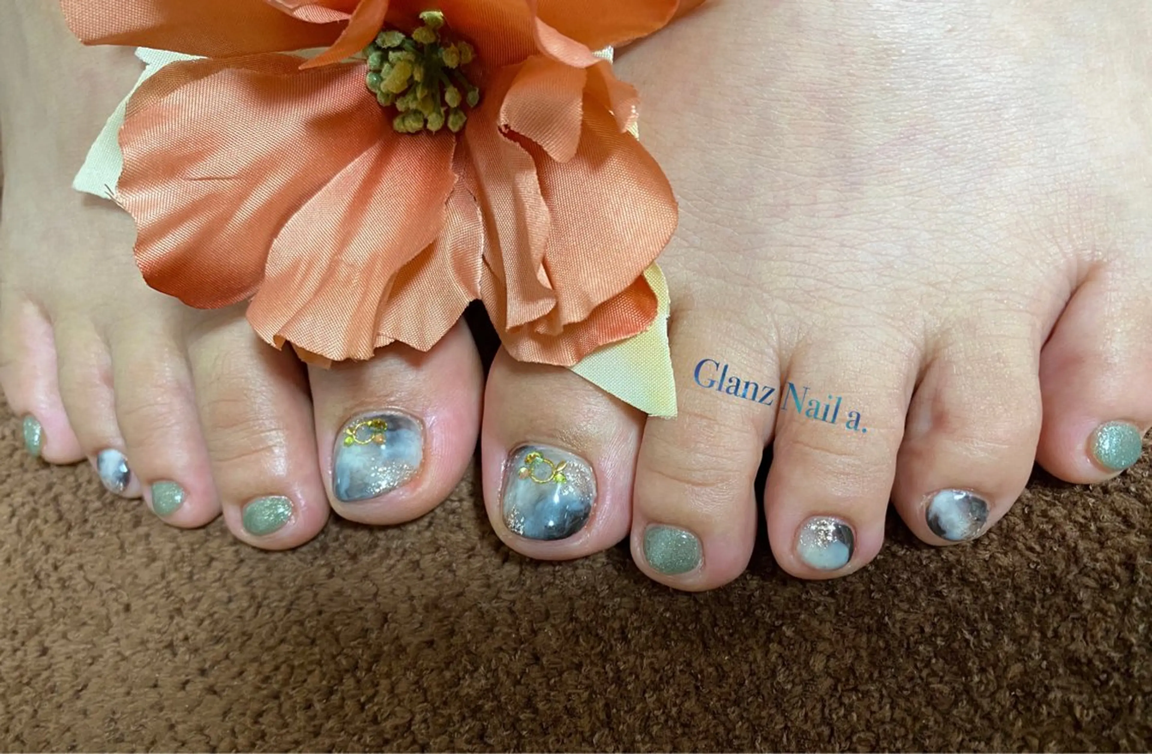 ネイル 大理石ネイル(マーブル) Glanz  Nail aのネイルデザイン