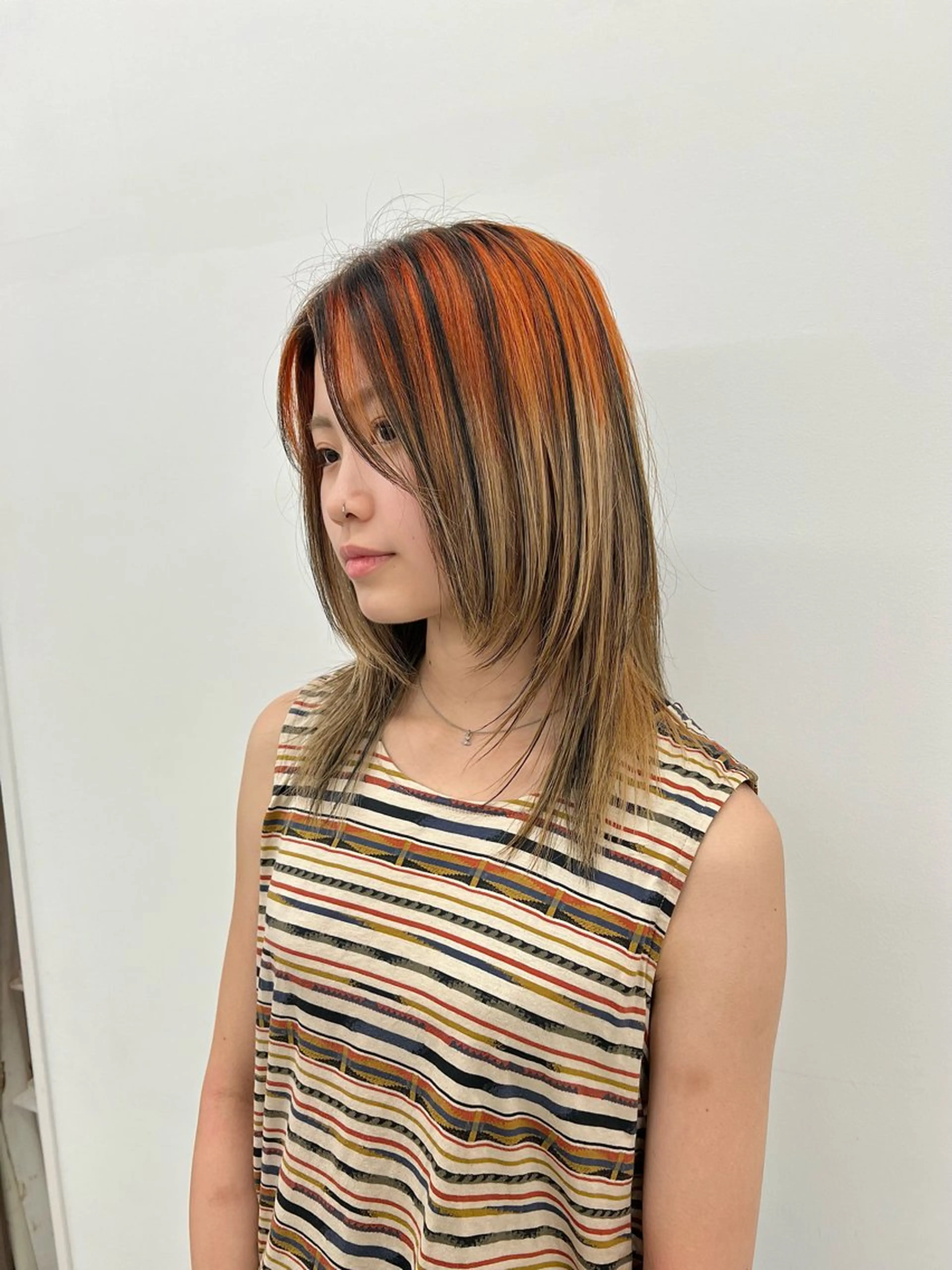 セミロング カラー カット ヘアカラー トリートメント 赤みゼロ/透明感 カラー🌿KANTAのヘアスタイル