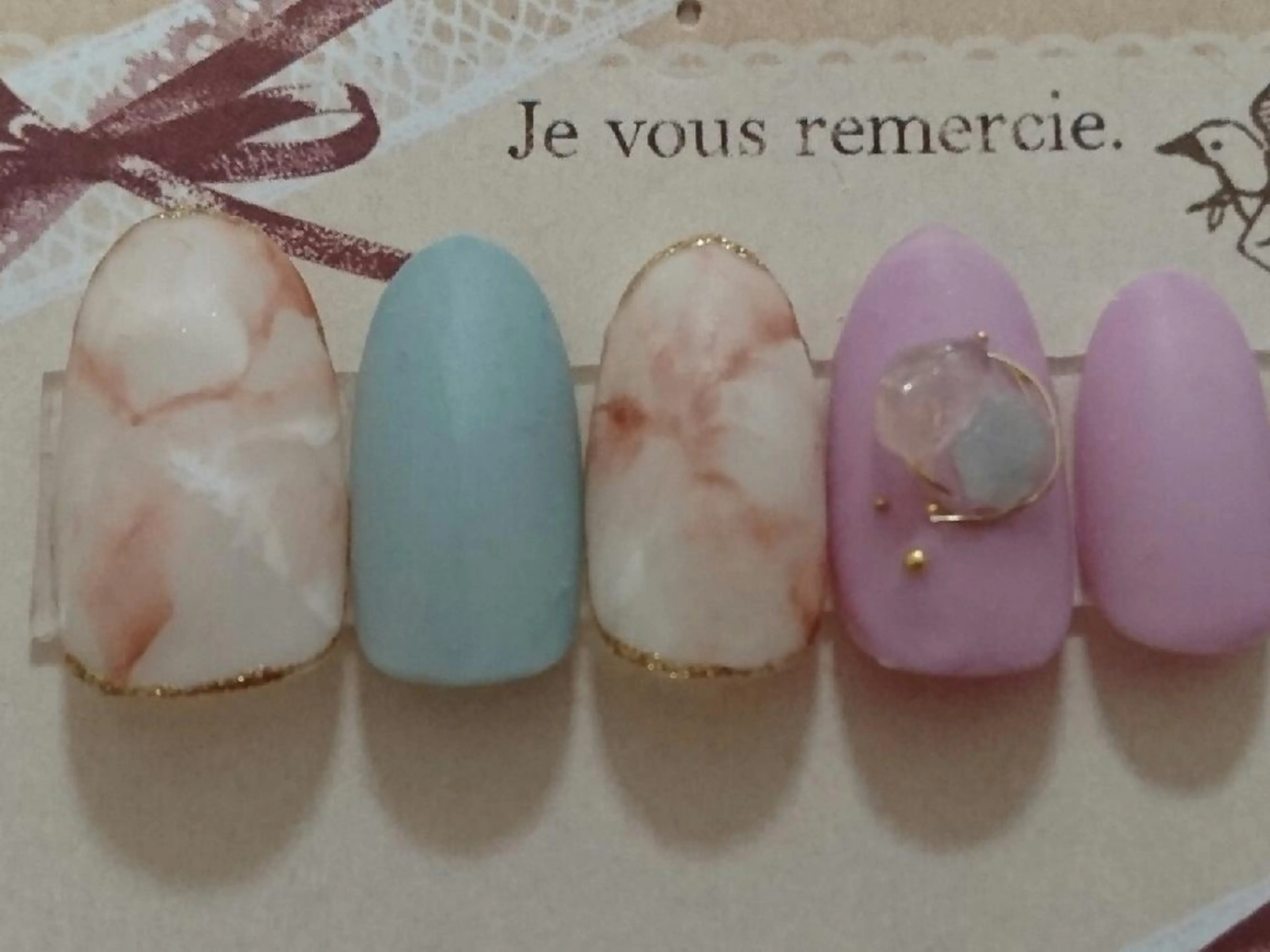 ネイル 大理石ネイル(マーブル) プライベートサロン HA♥NAのマツエク・マツパデザイン