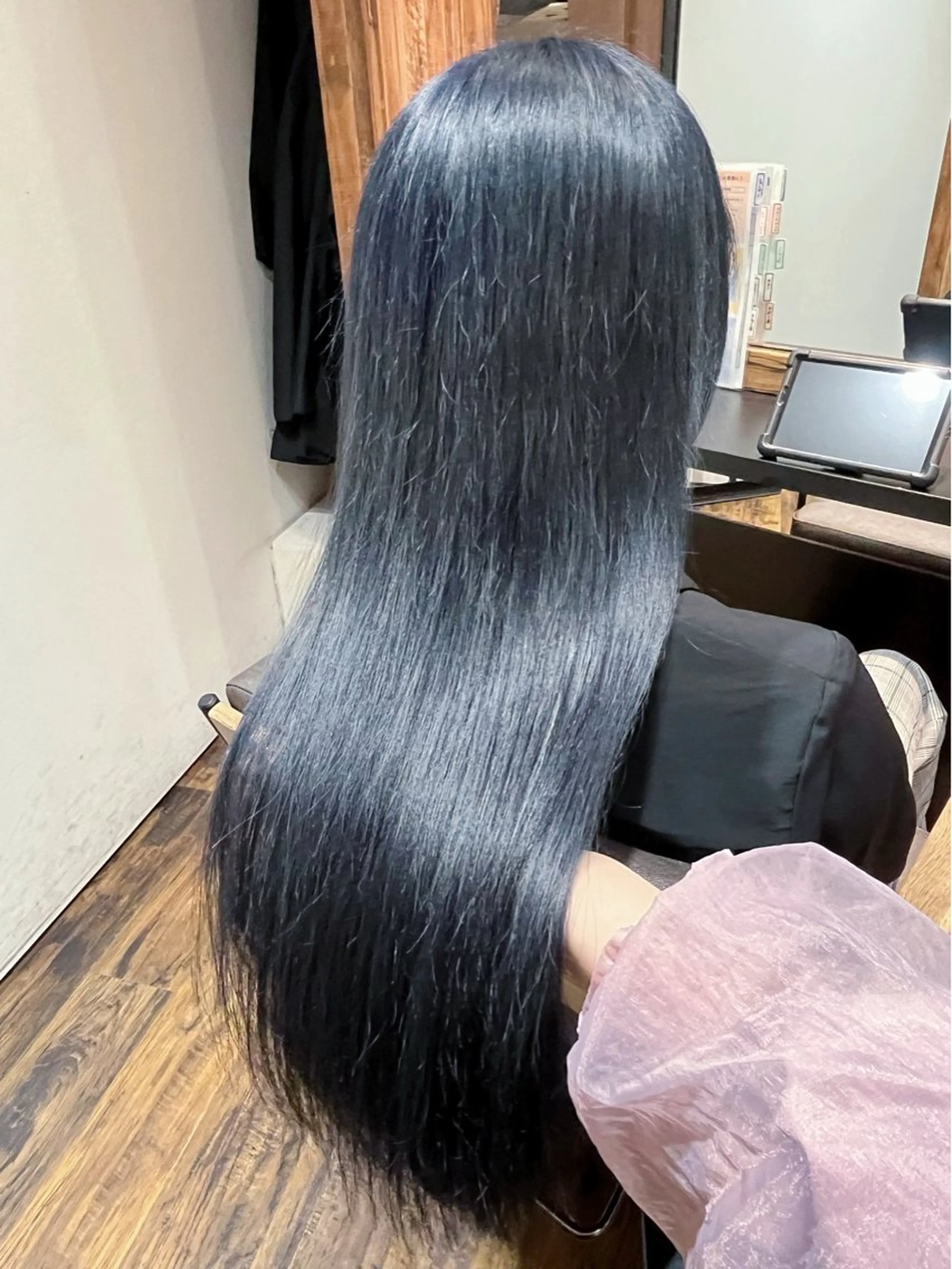 ロング カラー ネイビーカラー ヘアカラー 赤羽Gardenia 🌸ayame🌸のヘアスタイル