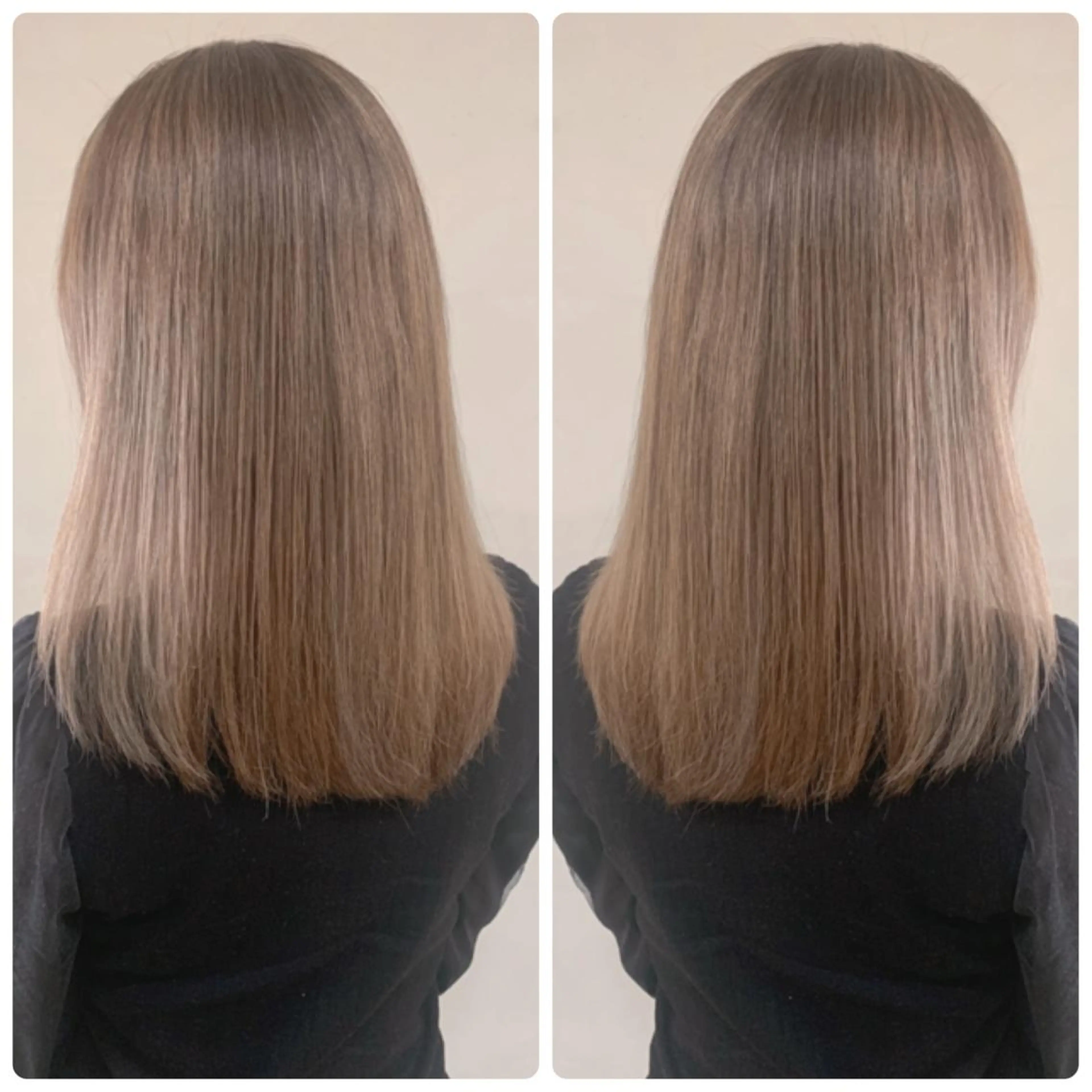 セミロング カラー バレイヤージュ ベージュカラー グラデーションカラー ハイライトカラー オリーブカラー ヘアカラー トリートメント 京都大人女性ショート 徒歩1分/秋山のヘアスタイル