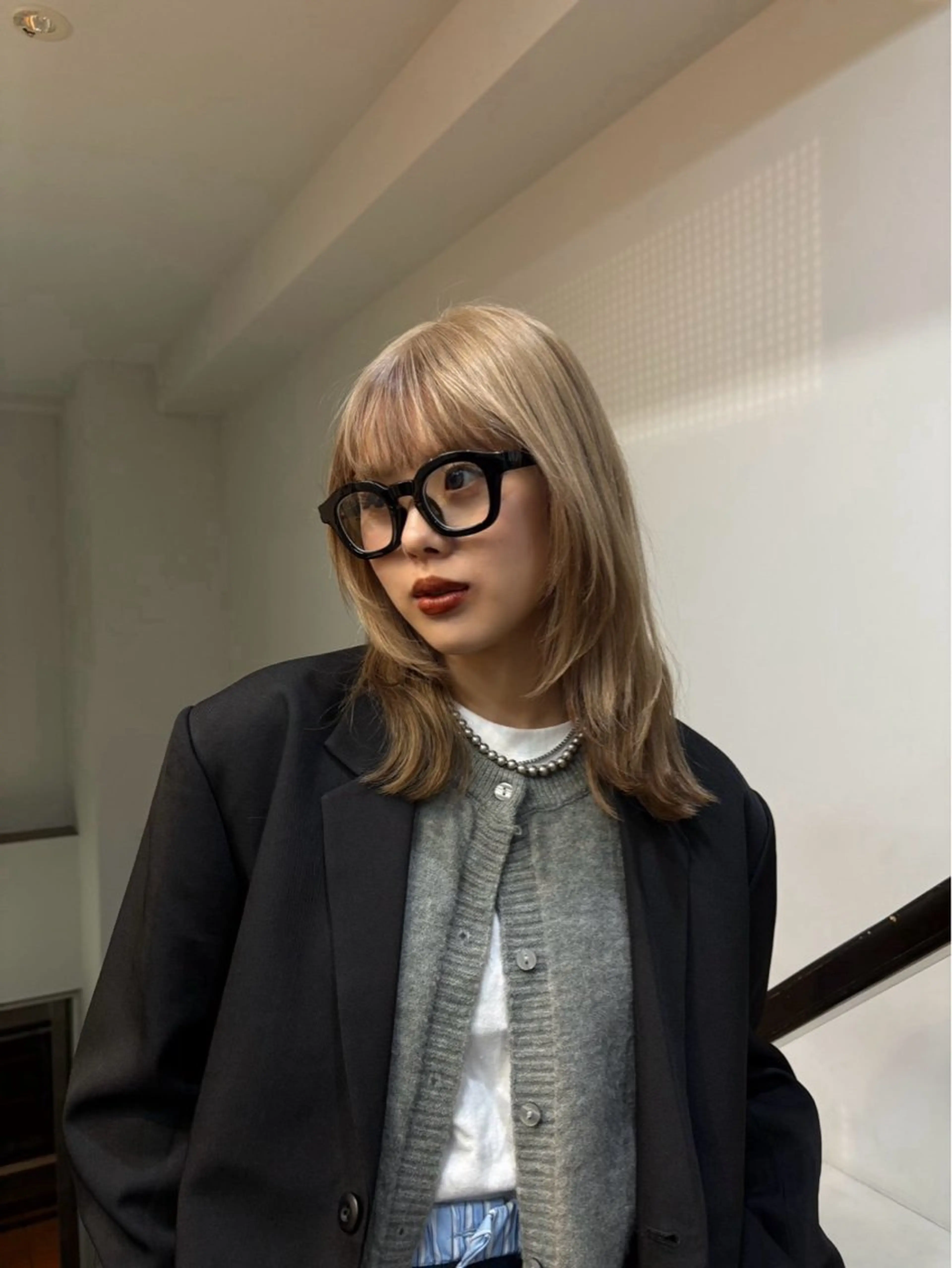 カラー ベージュカラー ブリーチ ダブルカラー ハイトーンカラー ミルクティーベージュ ヘアカラー ハイトーンカラー/ sorane♥️のヘアスタイル