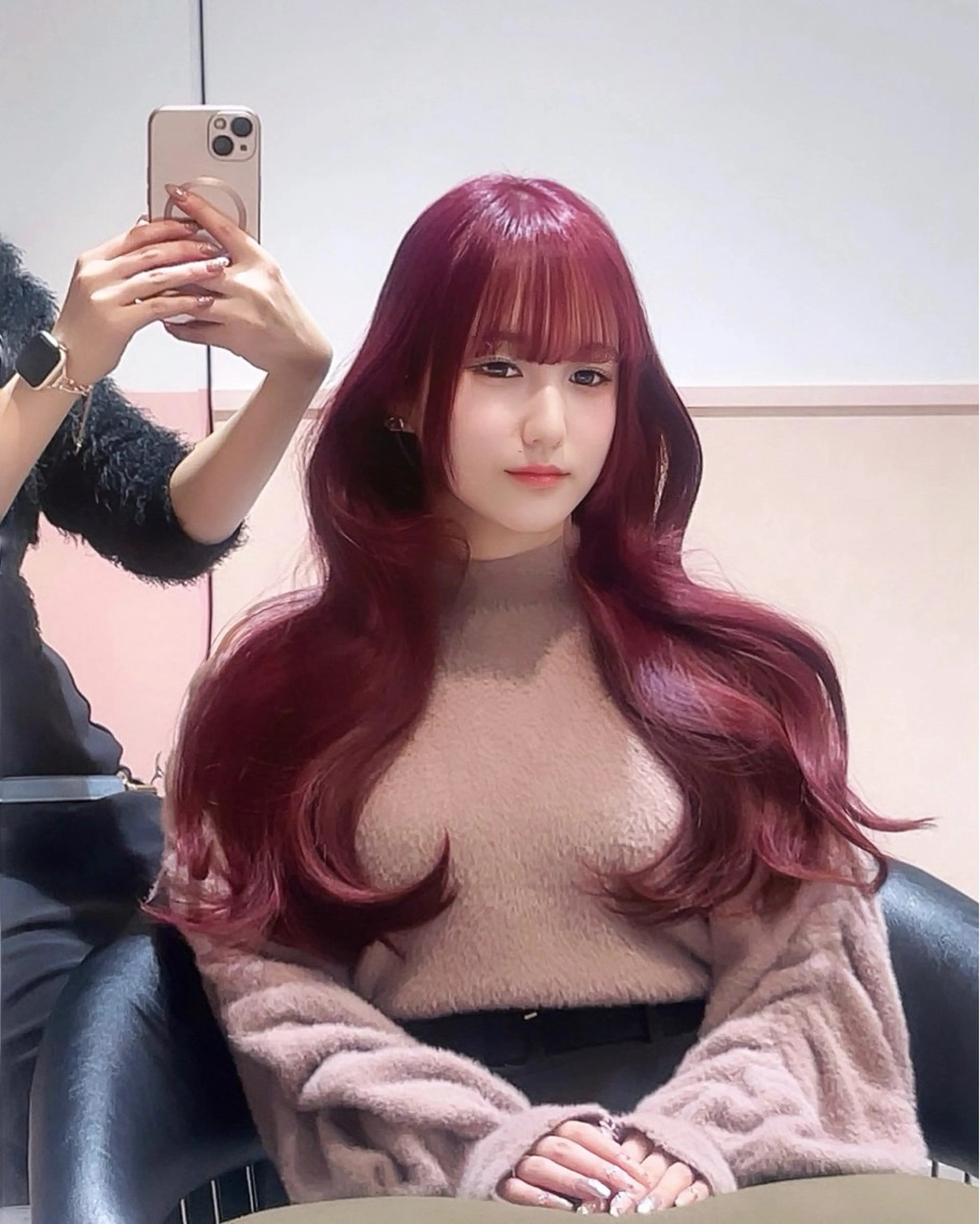 ロング カラー トレンド韓国モテヘア Natsuki🌛のヘアスタイル