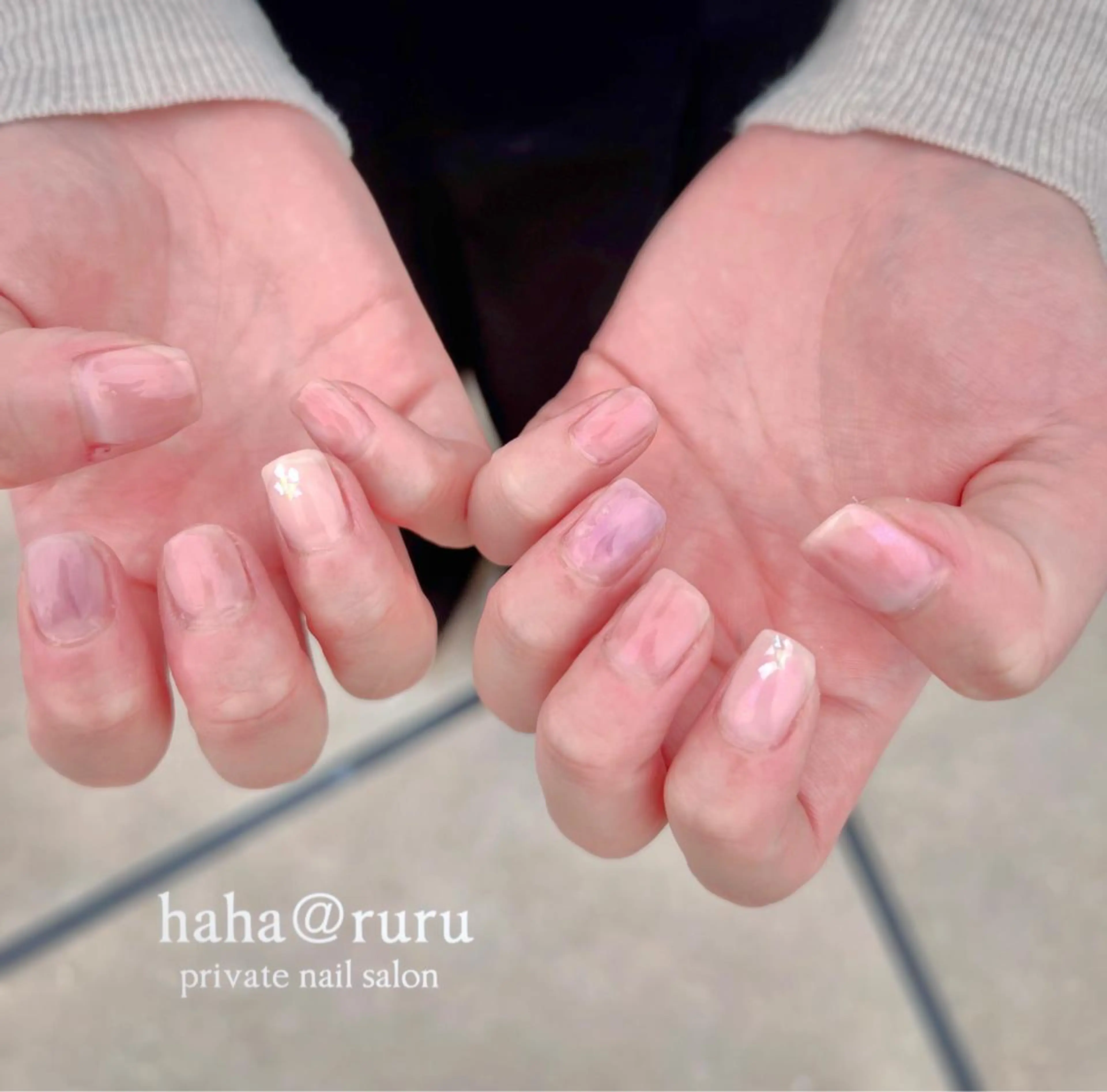 ネイル ニュアンスネイル haha@ ruruのネイルデザイン