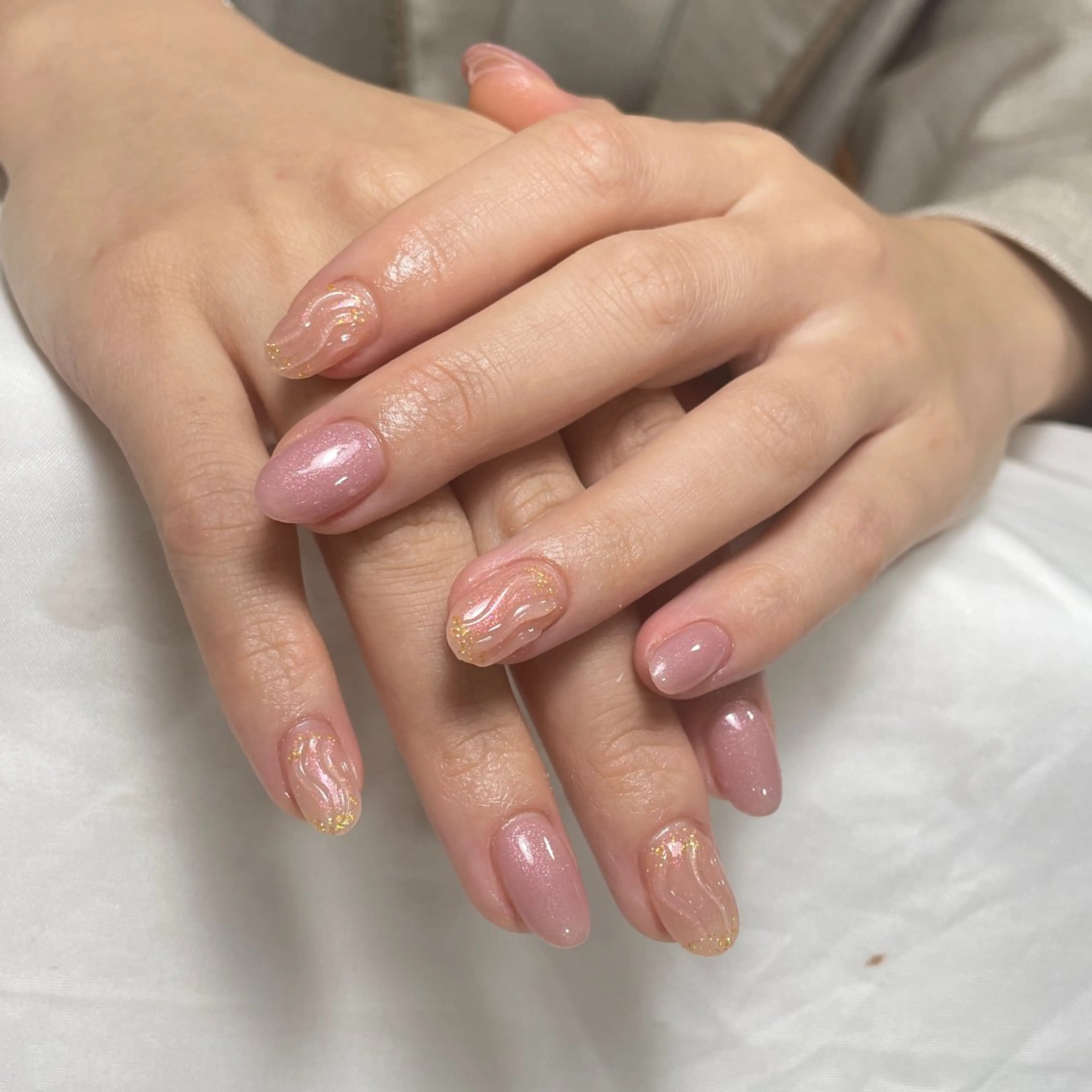 ネイル アートネイル フレンチネイル ジェルネイル グラデーション 韓国ネイル ハンドネイル 久保田 マリコのネイルデザイン