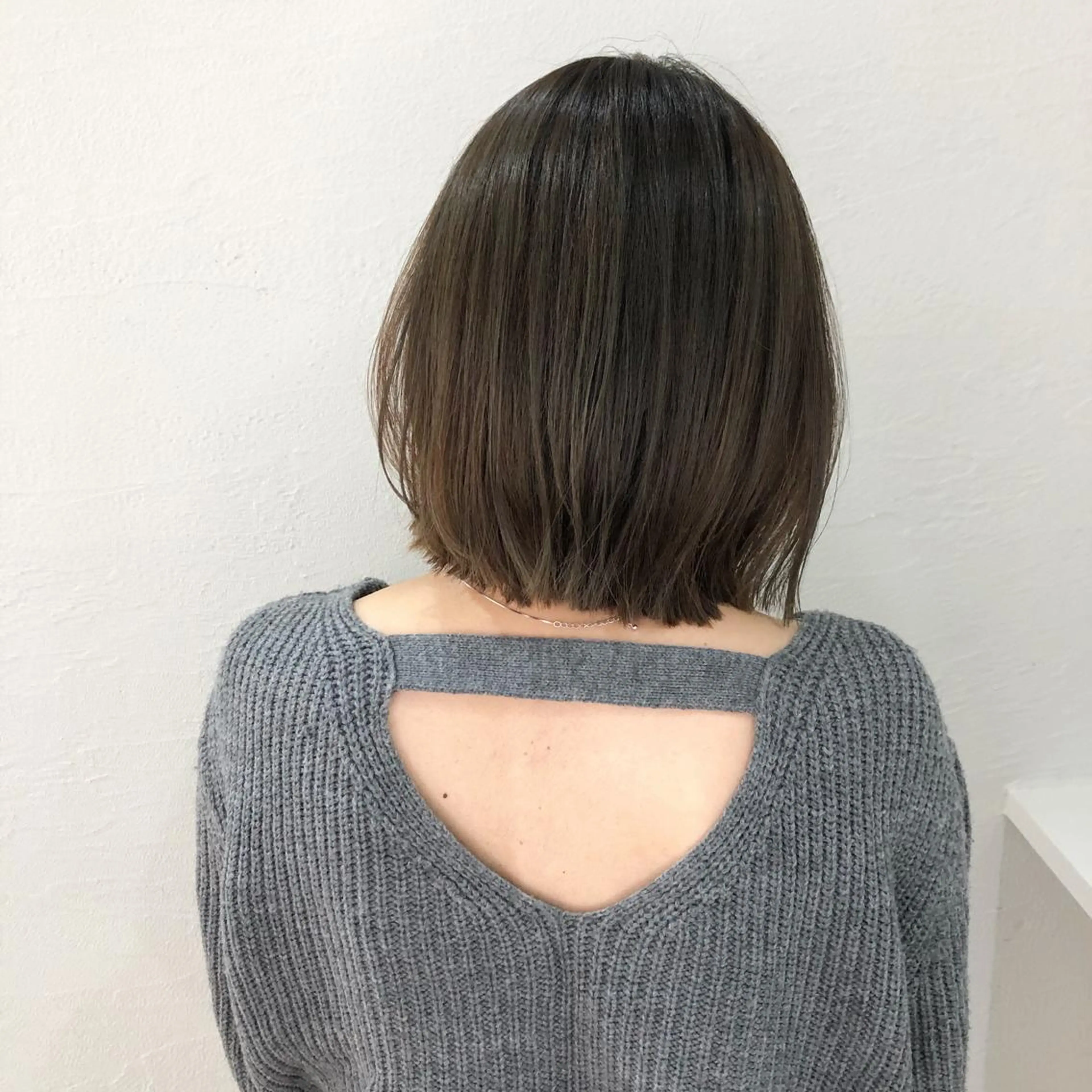 ミディアム 切りっぱなしボブ ボブ ＨＩ ROのヘアスタイル