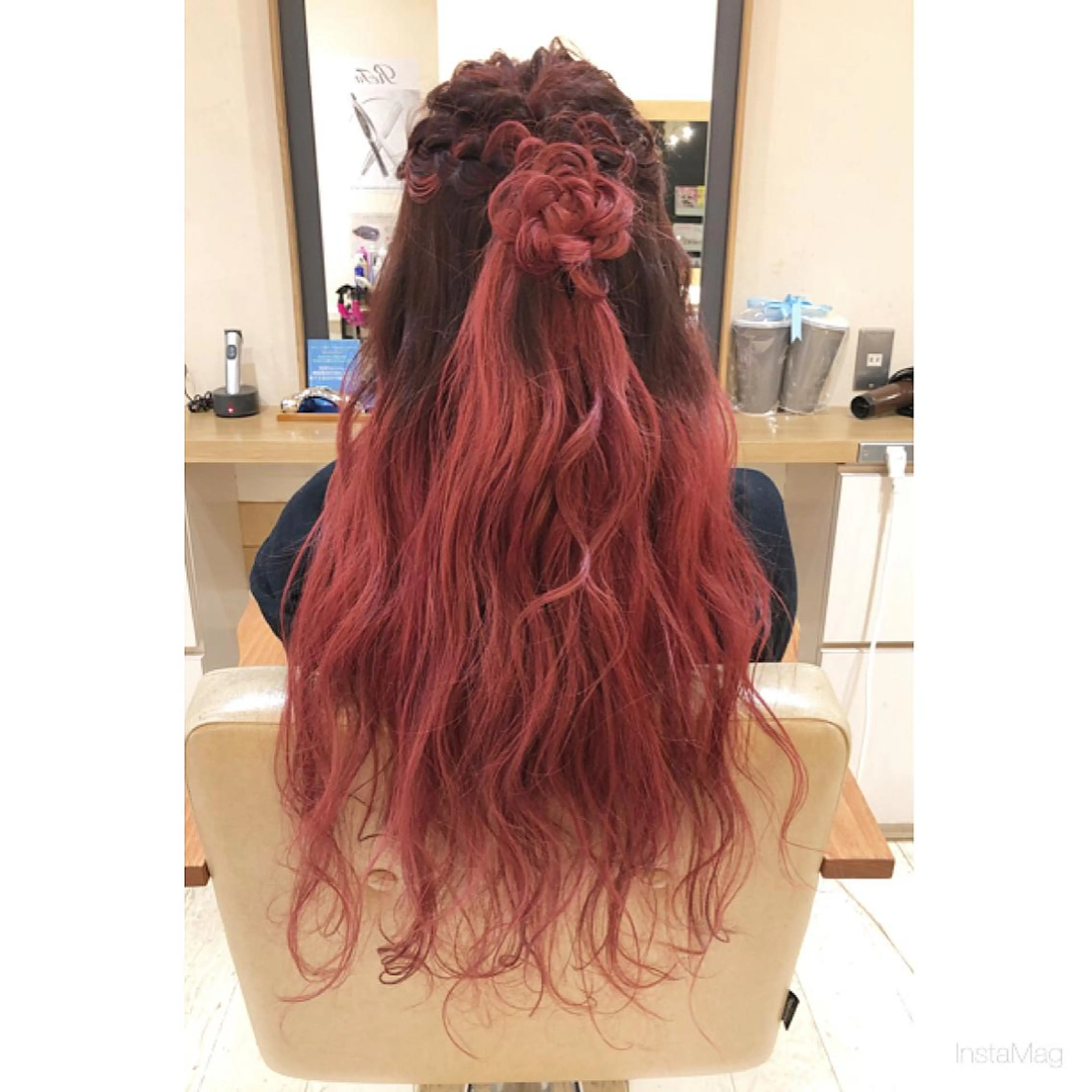 ロング ヘアアレンジ ヘアセット 岩間 香純のヘアスタイル