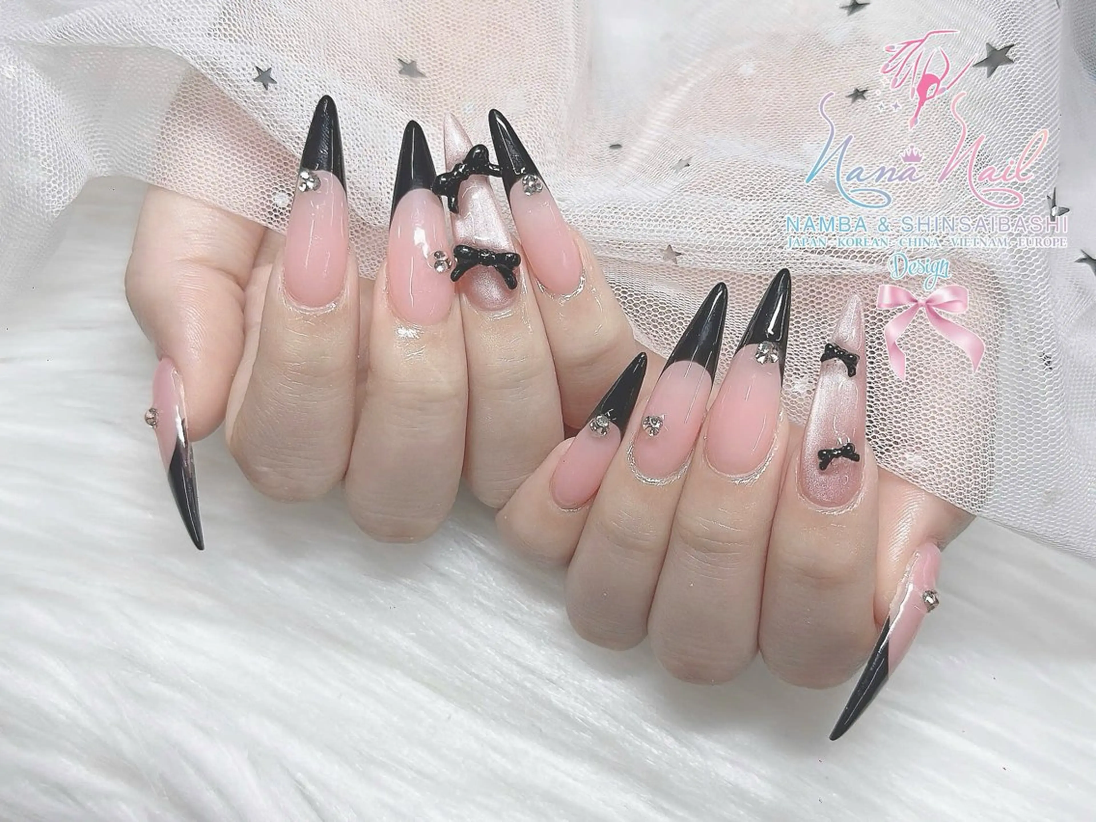 ロング ハンドネイル Linanail Nambaのマツエク・マツパデザイン