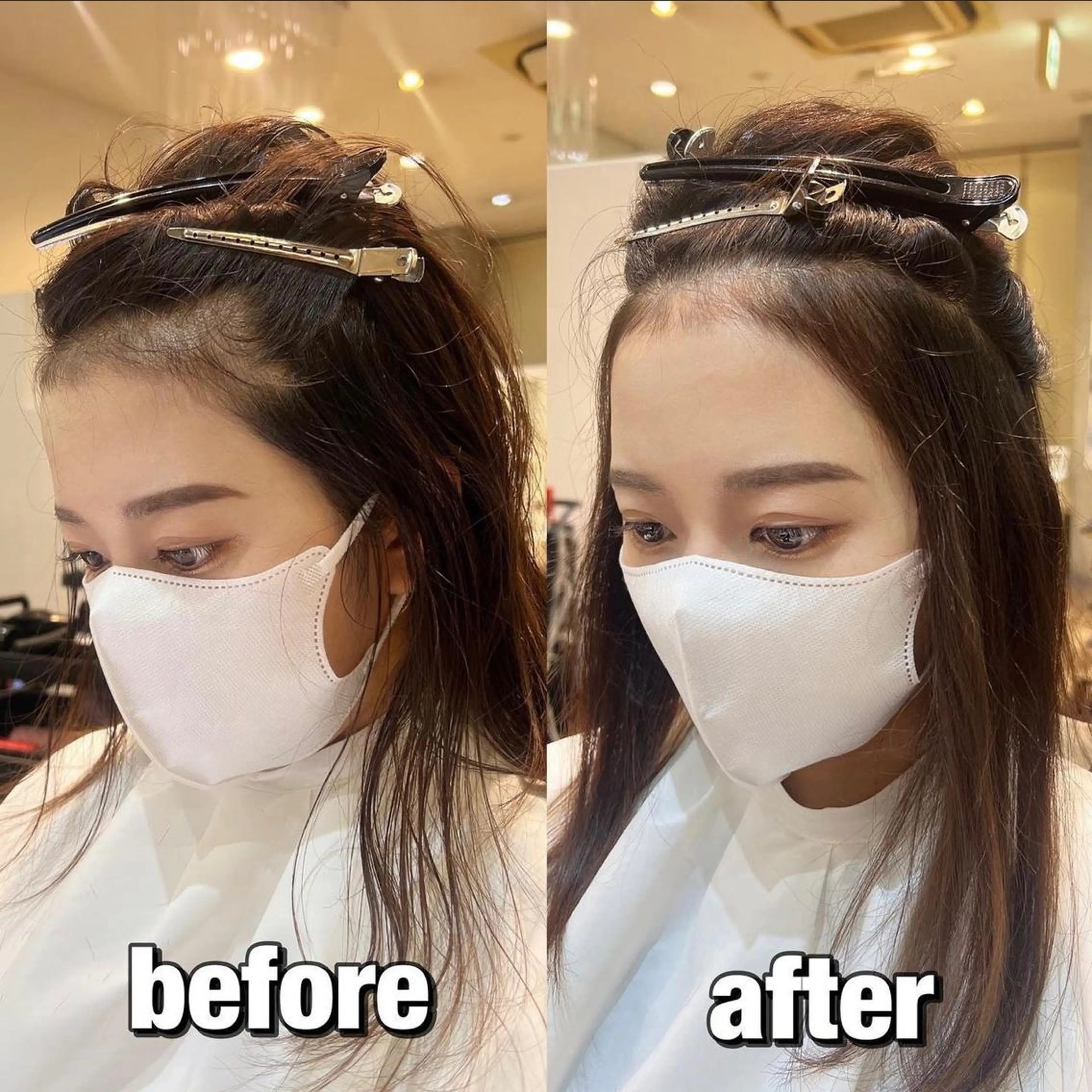 ミディアム パーマ ミディアムパーマ 韓国風ヘア 小顔カット チャンモリパーマ カット パーマ 小田裕也 チャンモリパーマのヘアスタイル