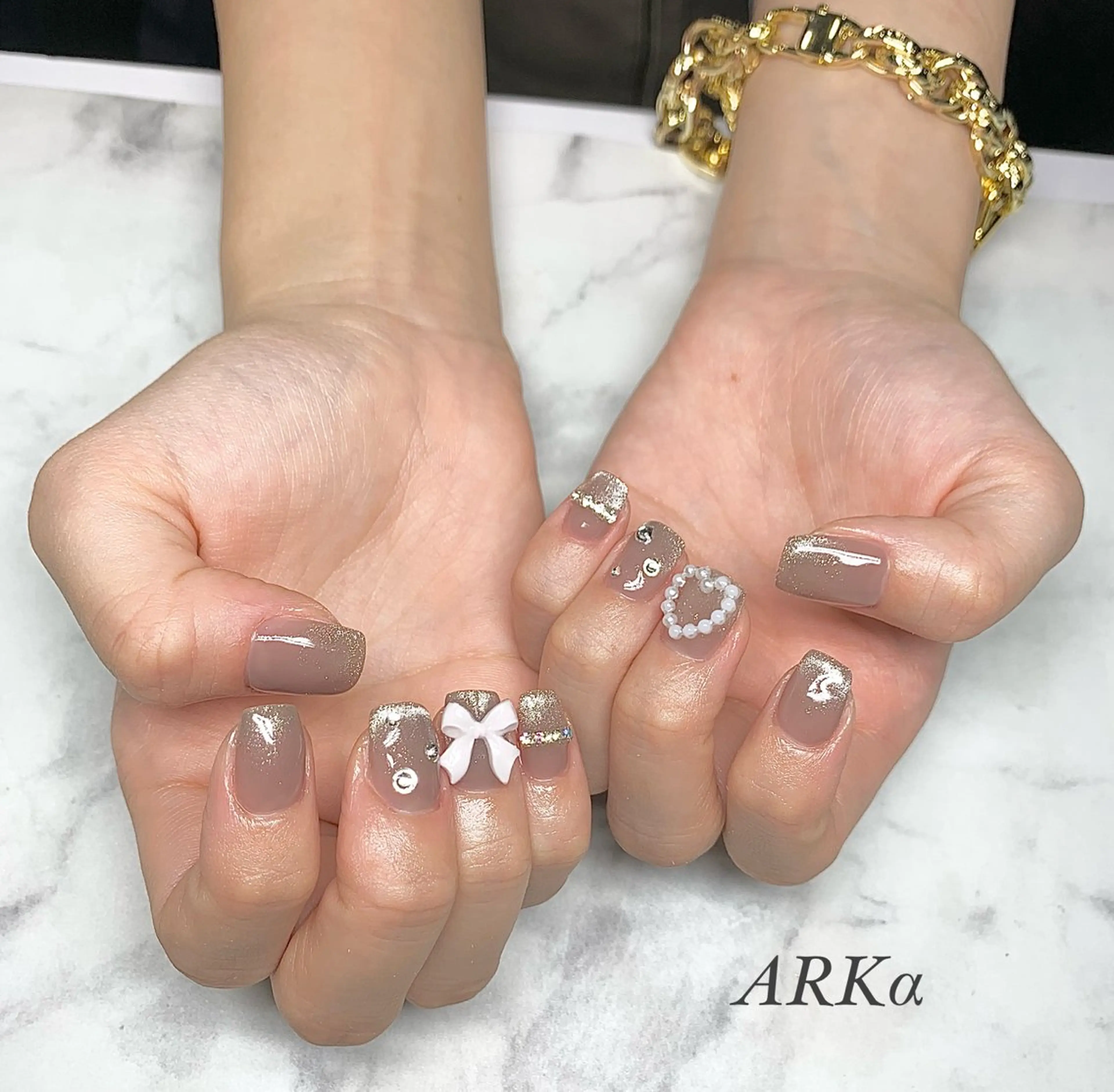 ネイル マグネットネイル ハンドネイル Nailsalon ARKαのネイルデザイン