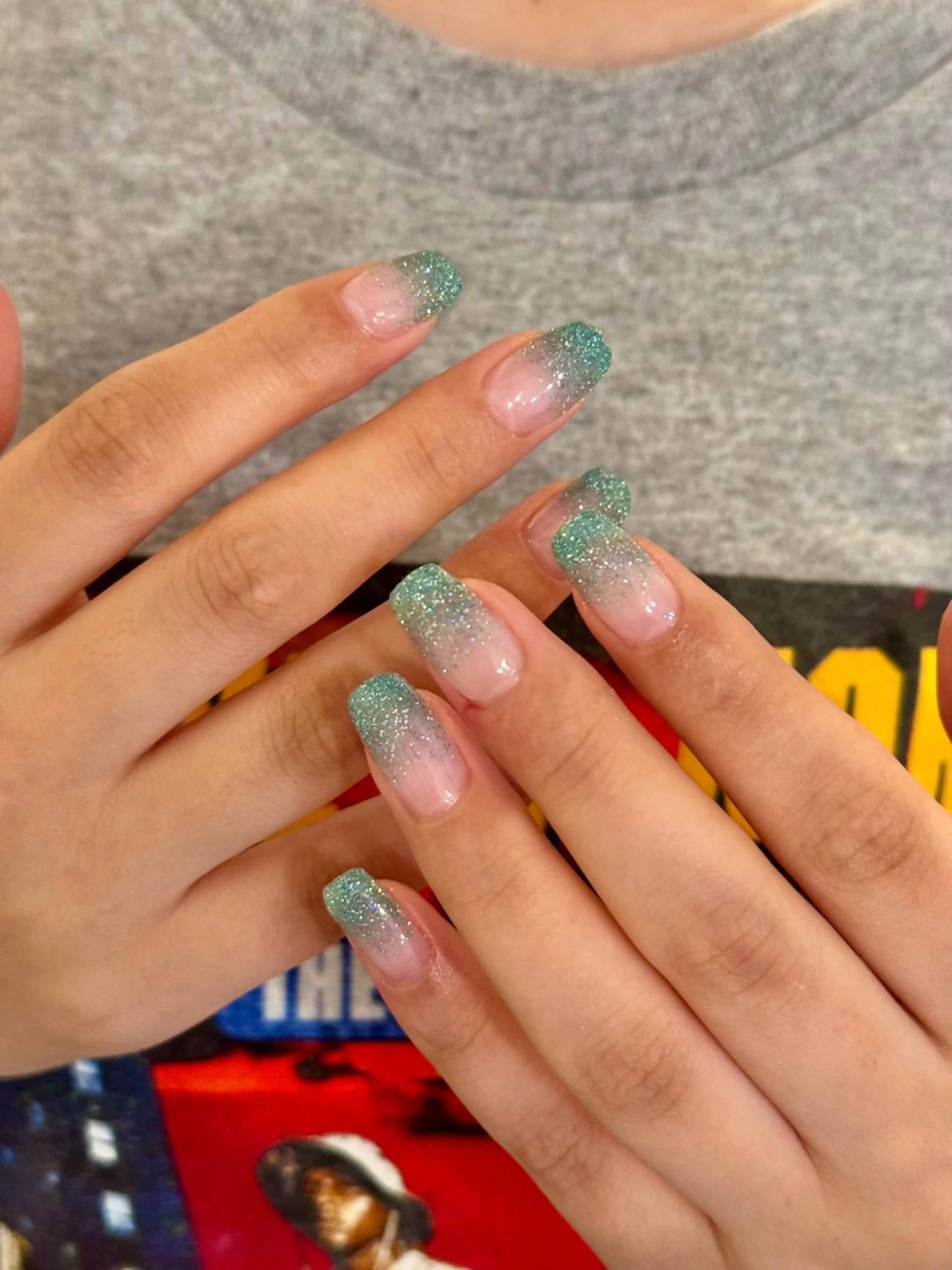 ネイル ラメ(グリッター) ラメグラデーション ワンカラーネイル ハンドネイル Nes.nail 那覇松山のネイルデザイン