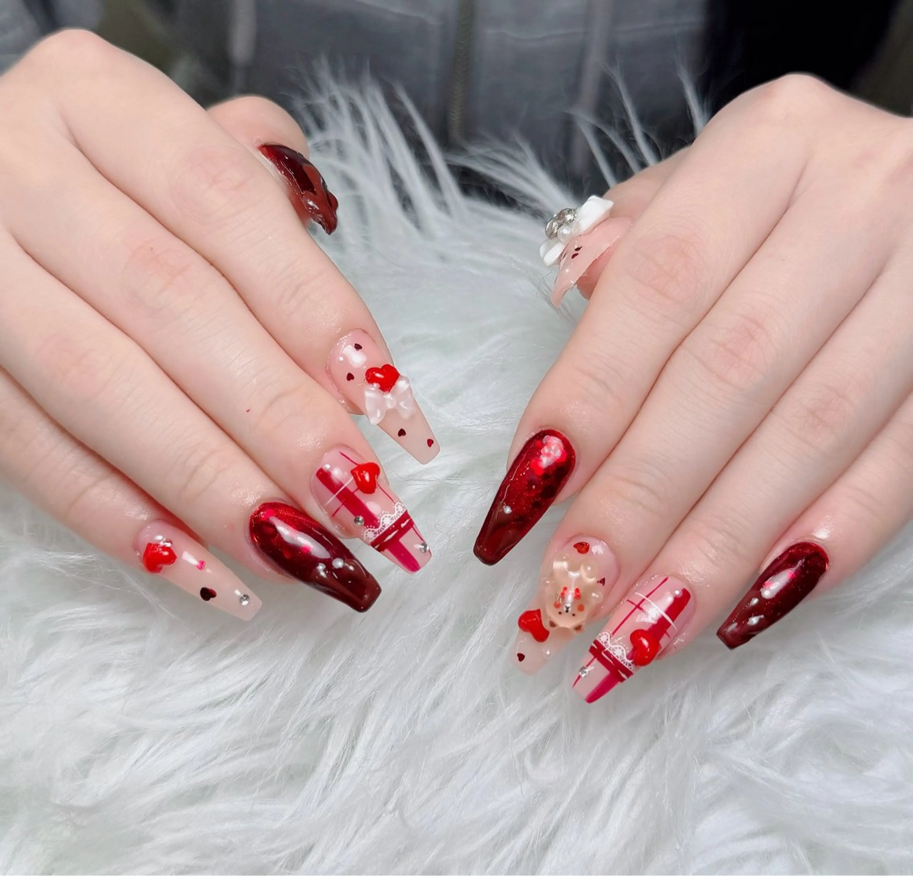 ネイル アートネイル 韓国ネイル 持ち込み ワンホンネイル ハンドネイル Lenie Nail Salonのネイルデザイン