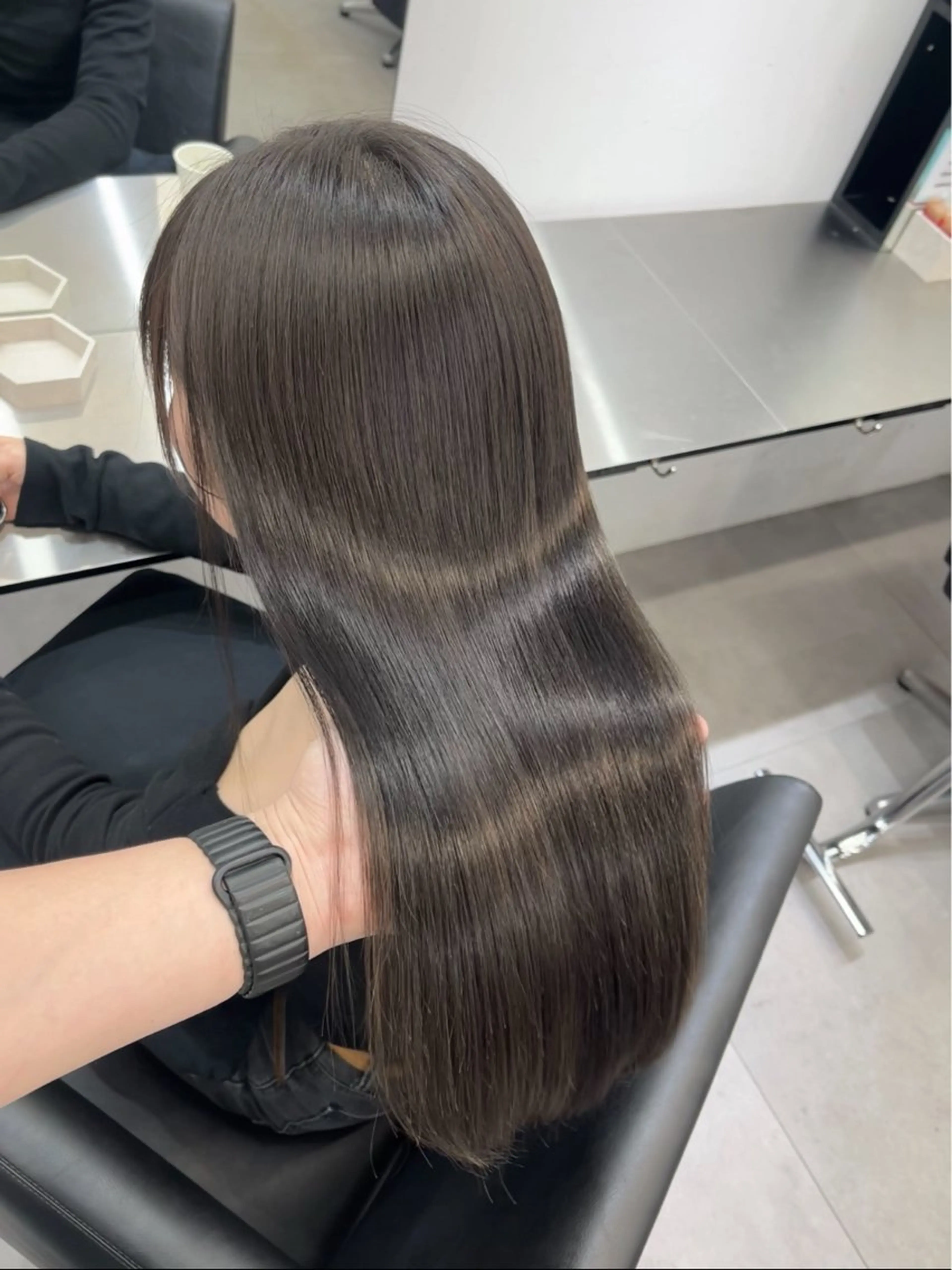 ロング カット 縮毛矯正 トリートメント 髪質改善/縮毛矯正 梅田茶屋町/西尾祐作のヘアスタイル