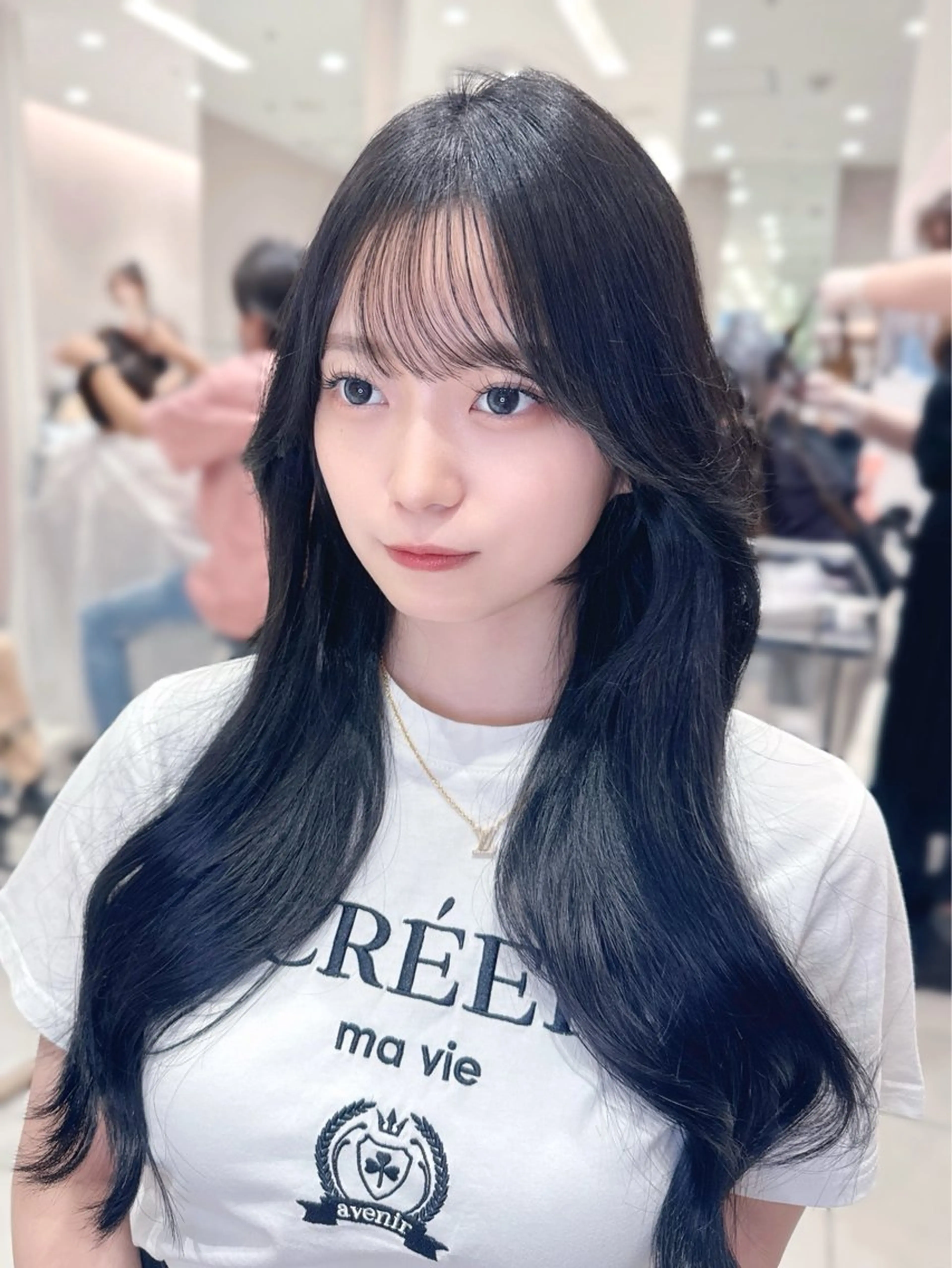 ミディアム カラー カット ヘアカラー トリートメント ヘッドスパ ヘアセット 韓国ヘア/レイヤー/ 顔まわり/りょーとのヘアスタイル